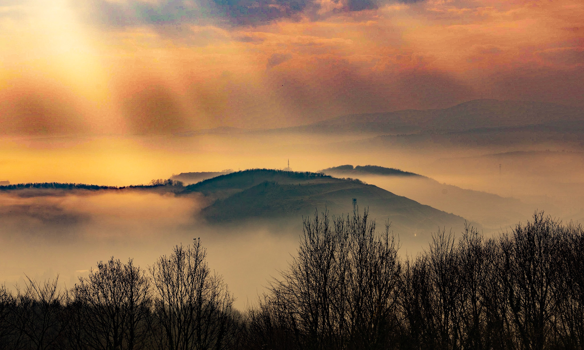 Bozhane S hill: land and sky scape
