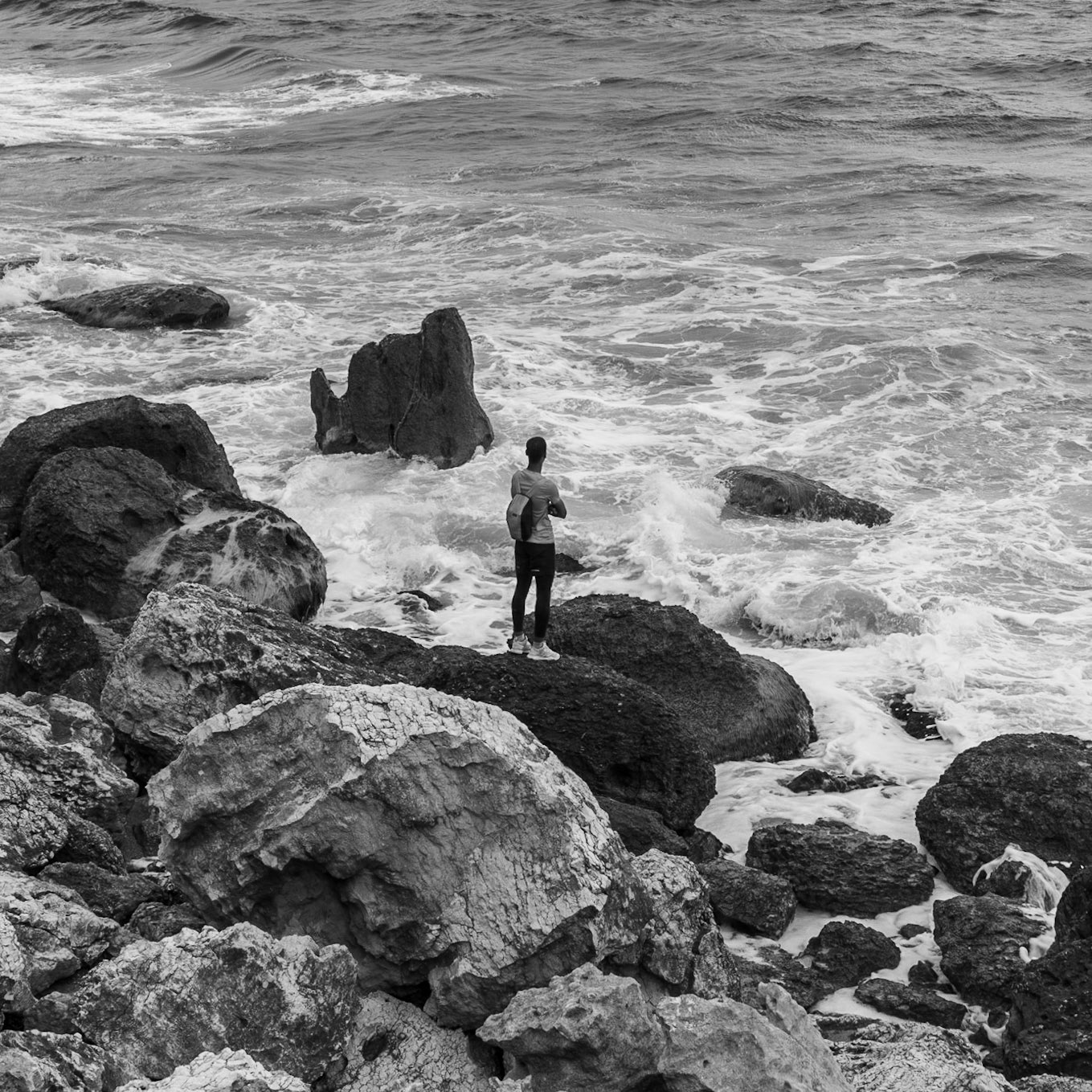 Sahilköy basalt columns: gazing at a rough sea