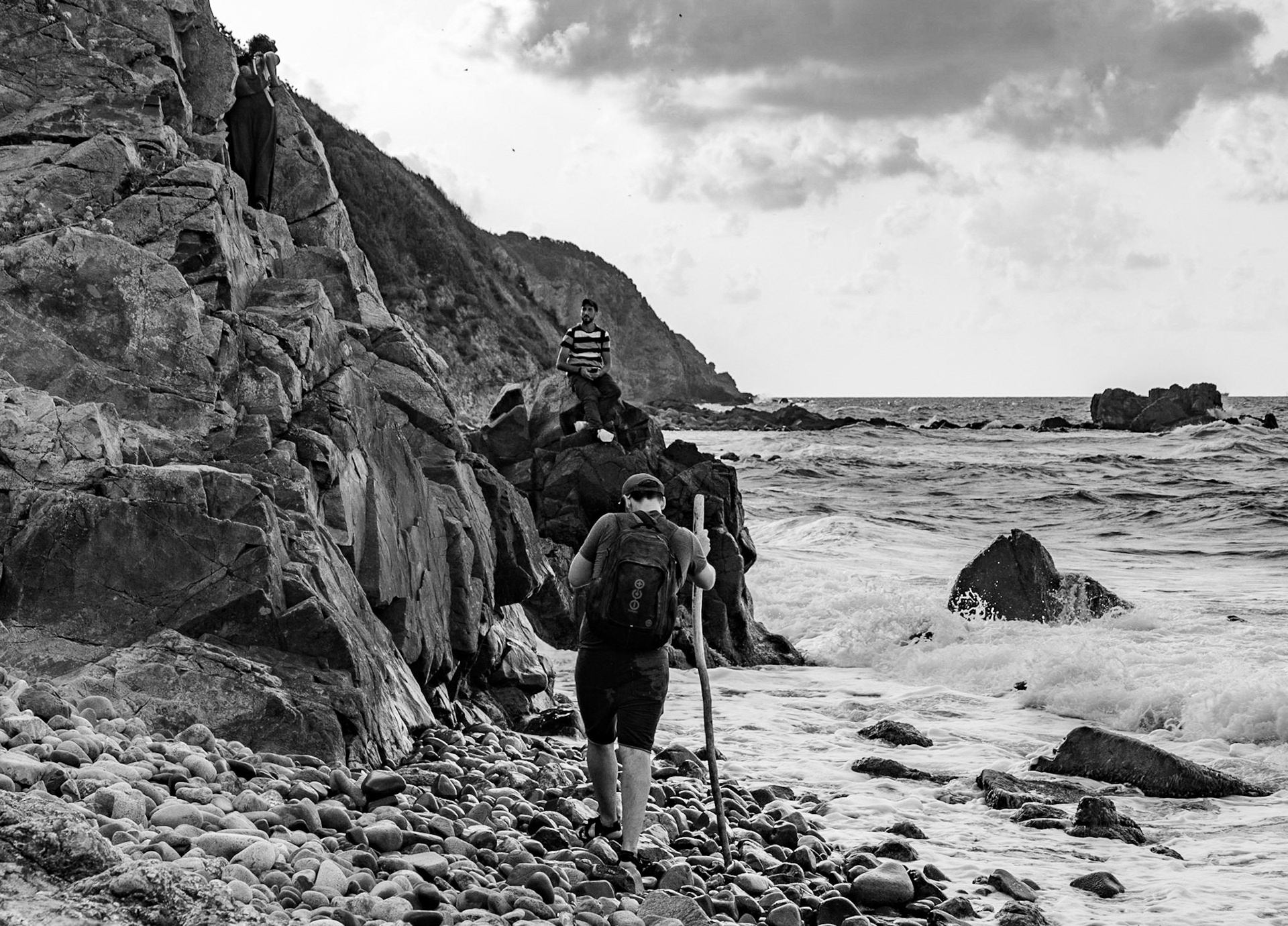 between the 'English' houses and Riva: heading west along the shore