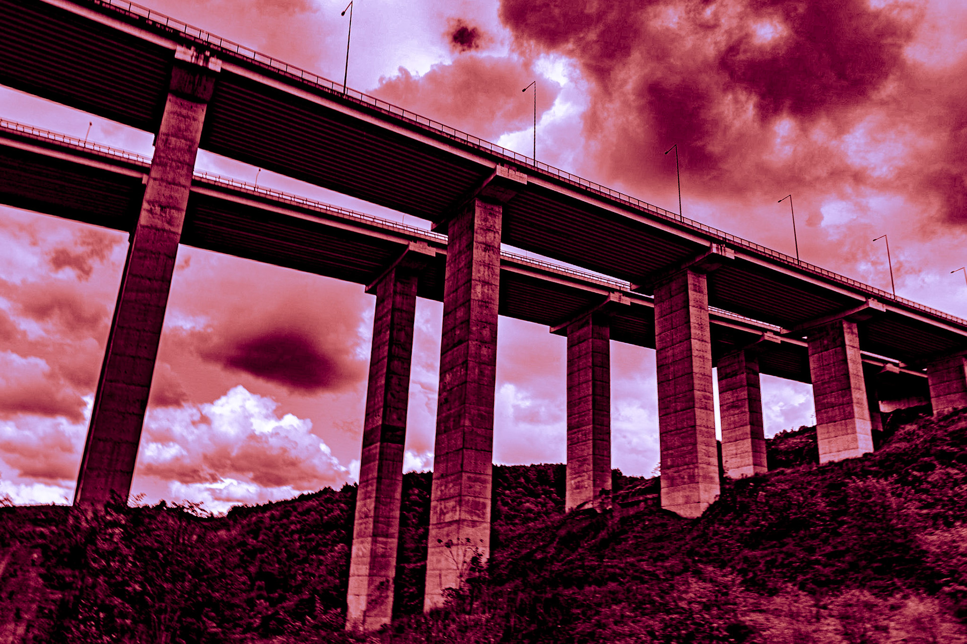 coming back to Poyraz from the south: motorway viaduct