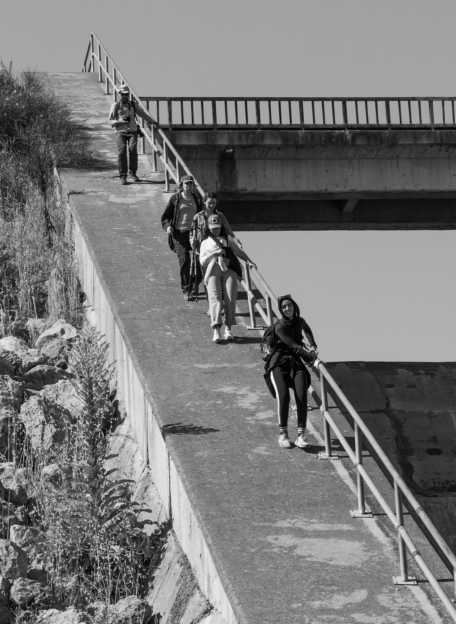 Sazlıdere dam: steep descent
