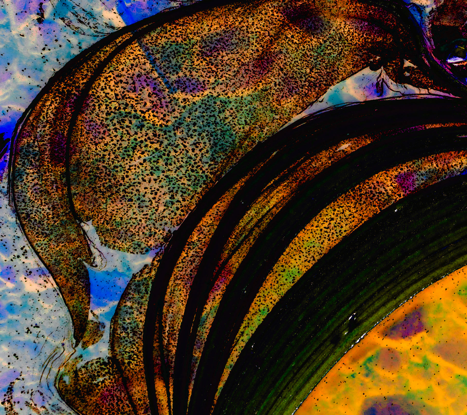 the Değirmendere: swirls of scum