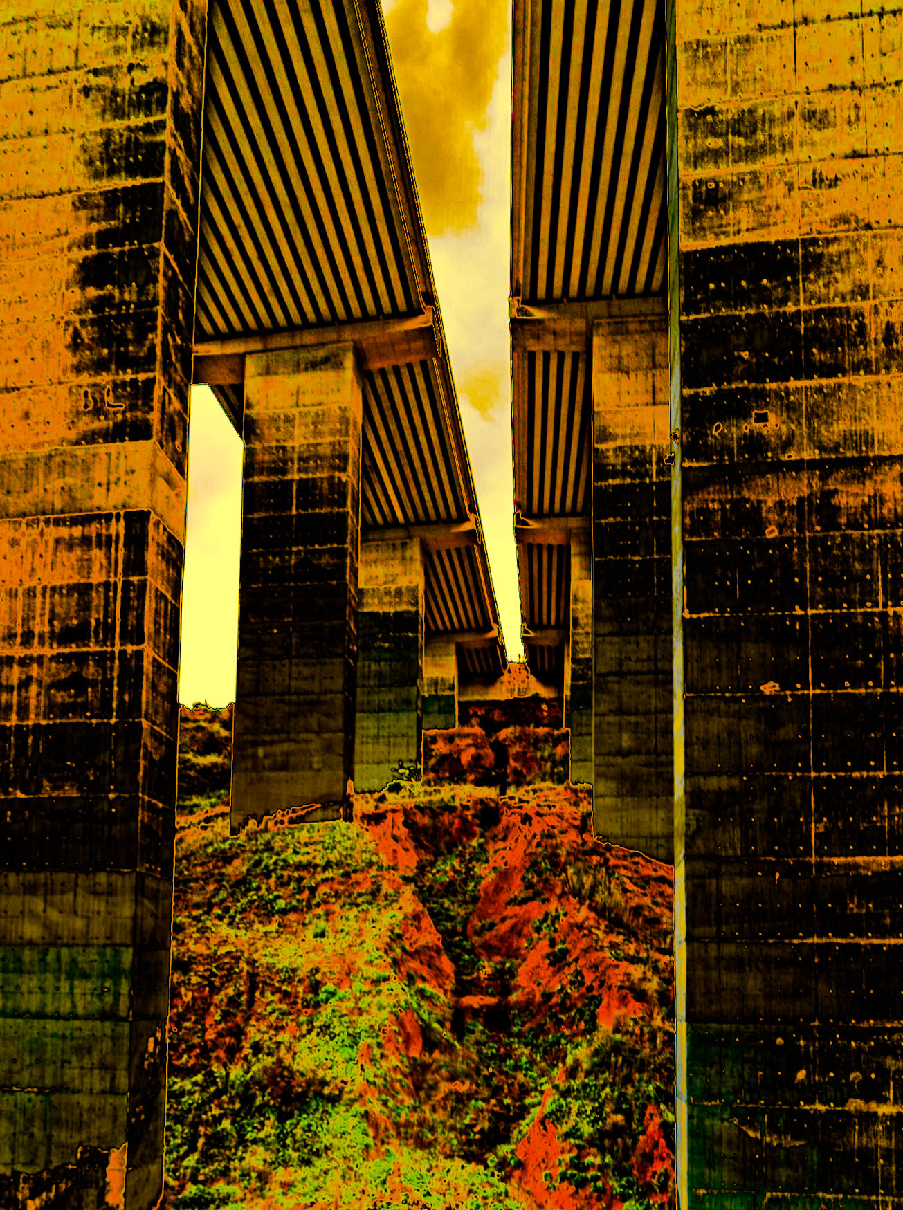 coming back to Poyraz from the south: motorway viaduct