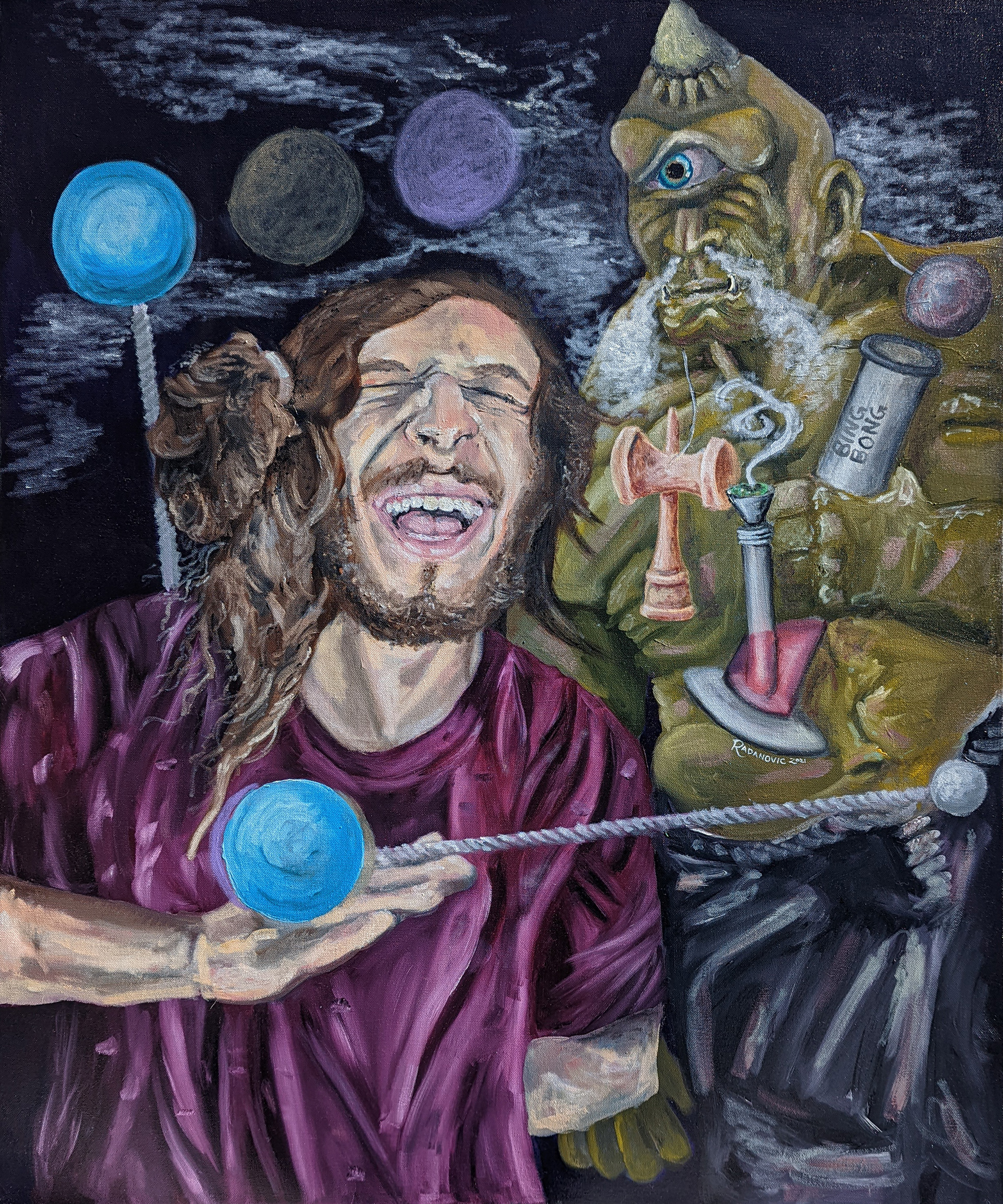 "Subbie," 2021. Oil on professional, hand-stretched canvas.