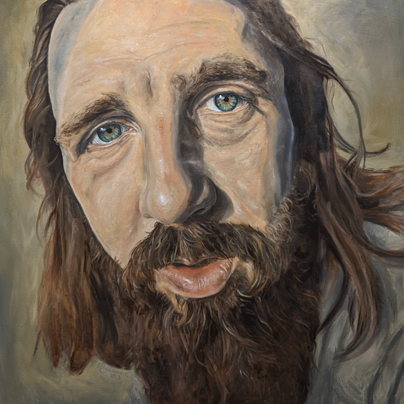 "Eyes of My Beholder," 2024. Oil on hand-stretched canvas.