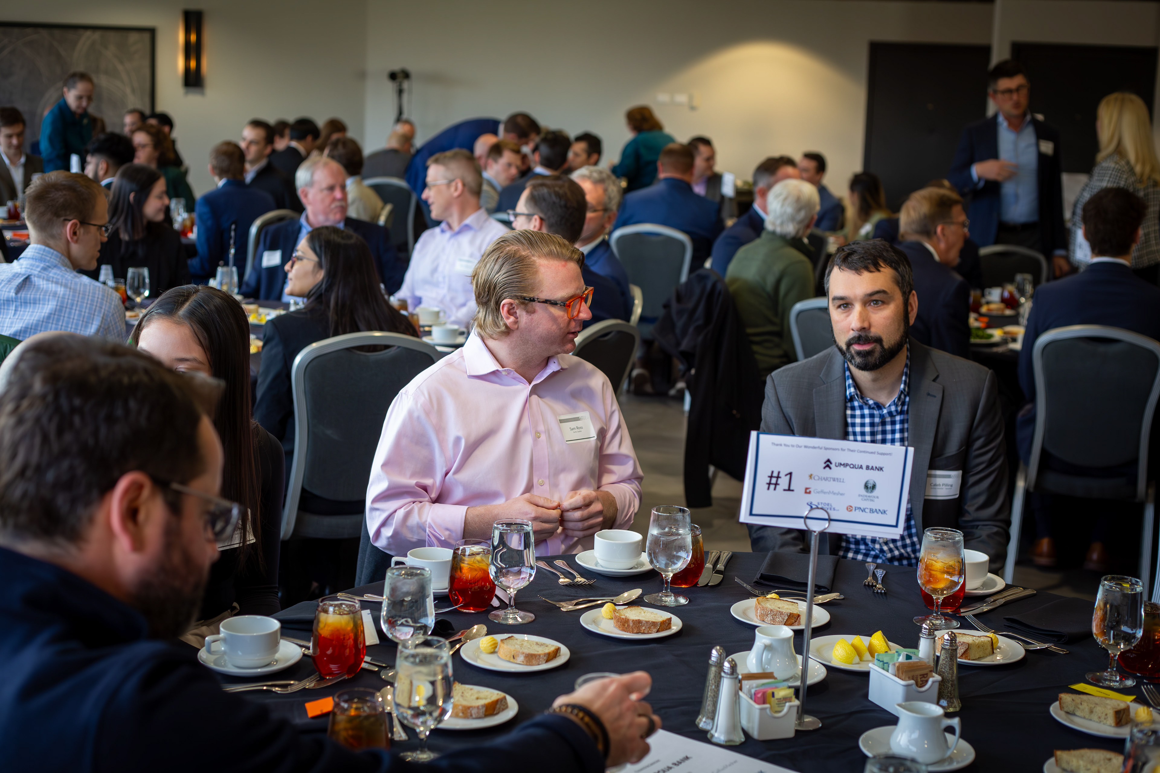 Competition Judges enjoying a conversation at lunch