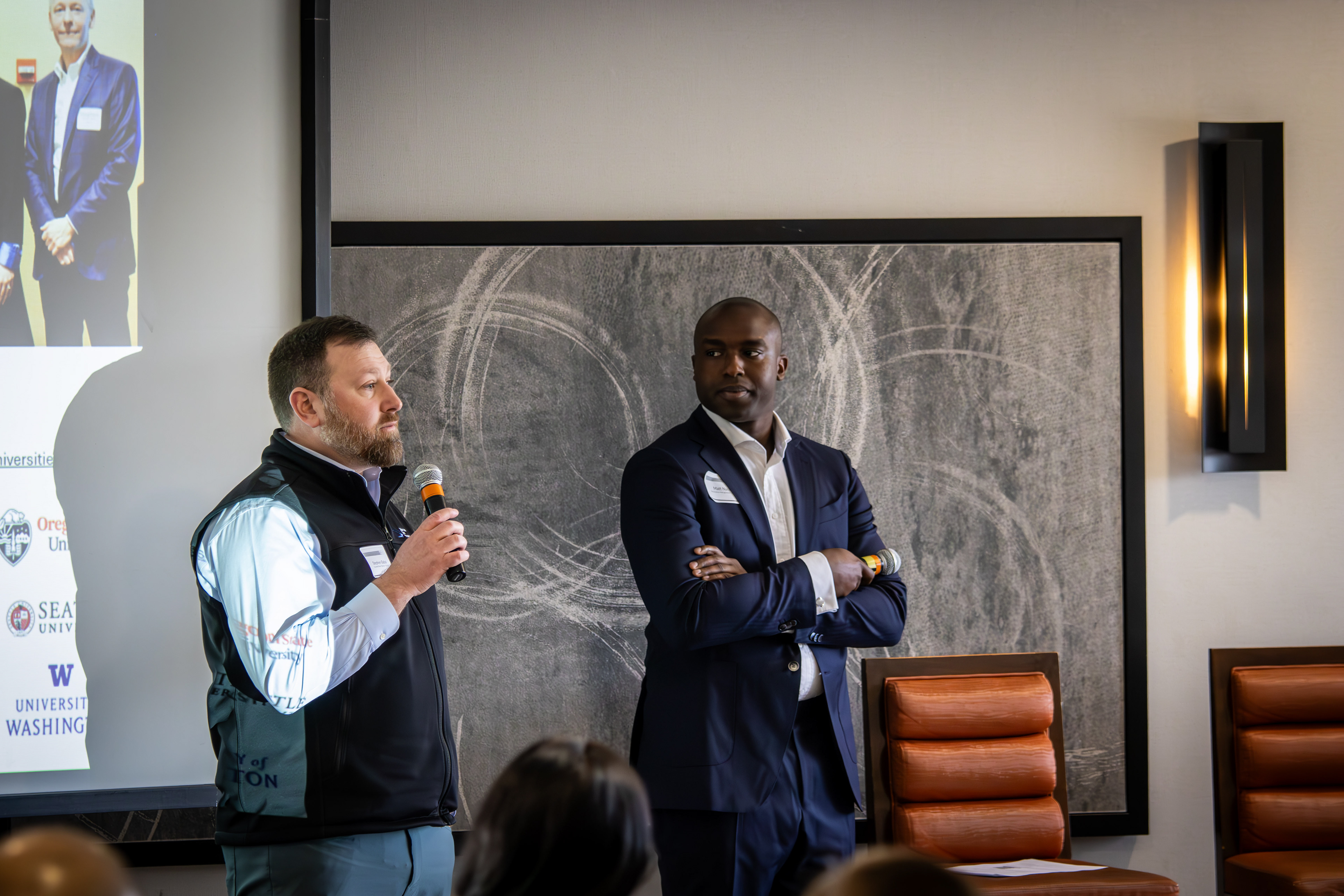 Stephen Baboi taking questions from the audience
