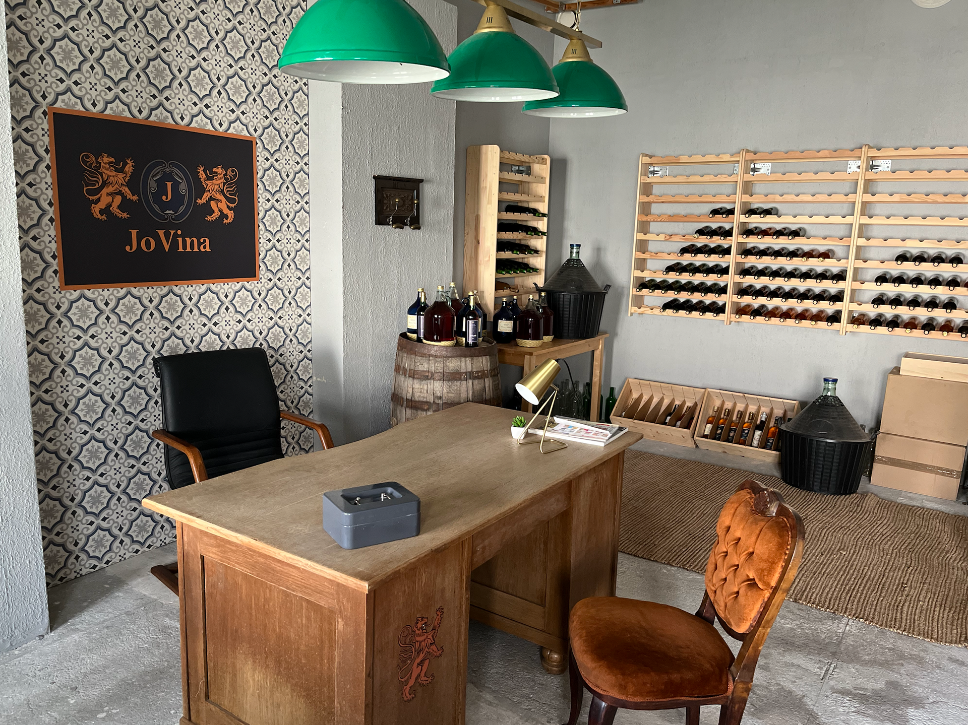 wine storage and shop