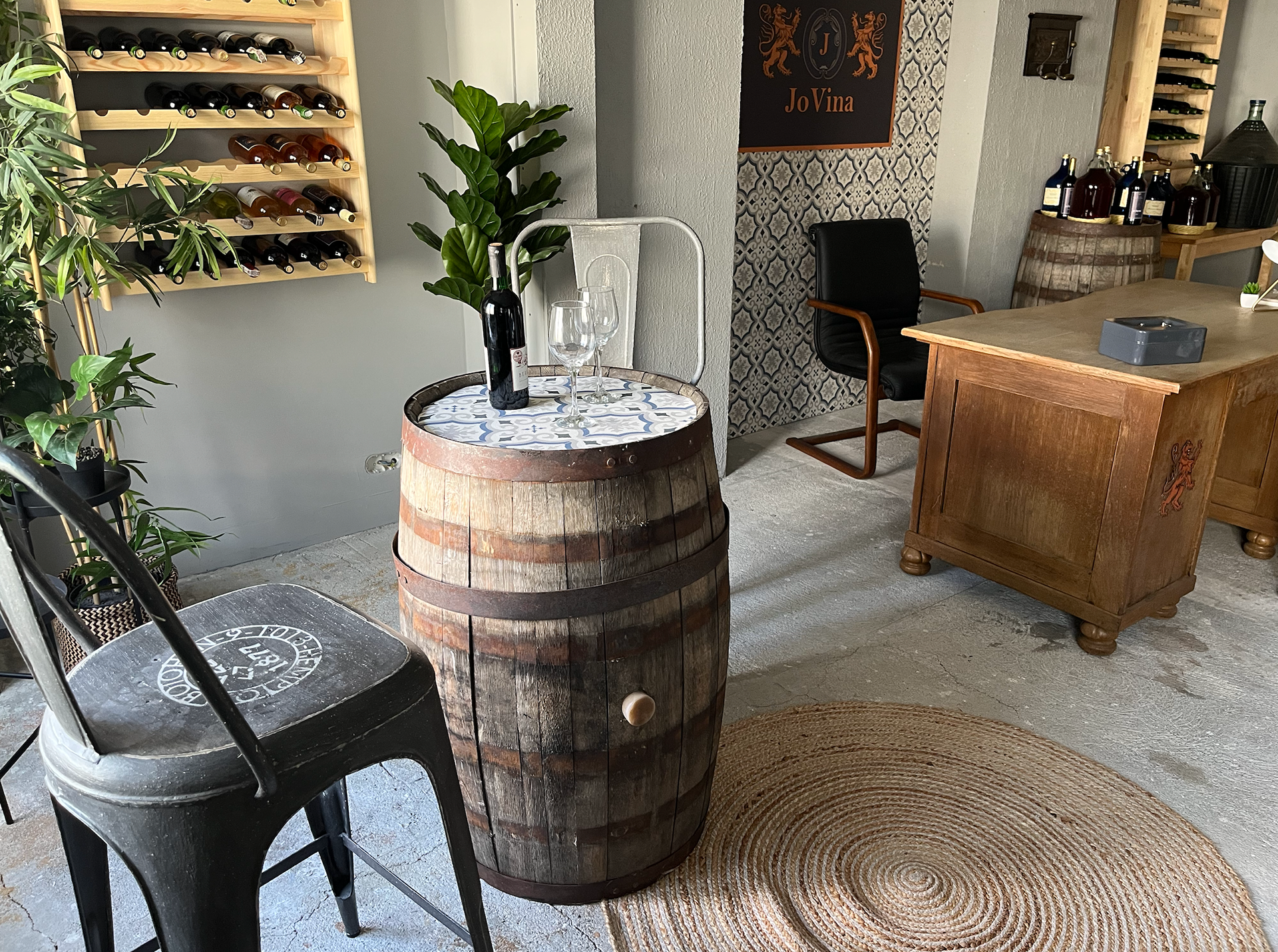 wine storage and shop