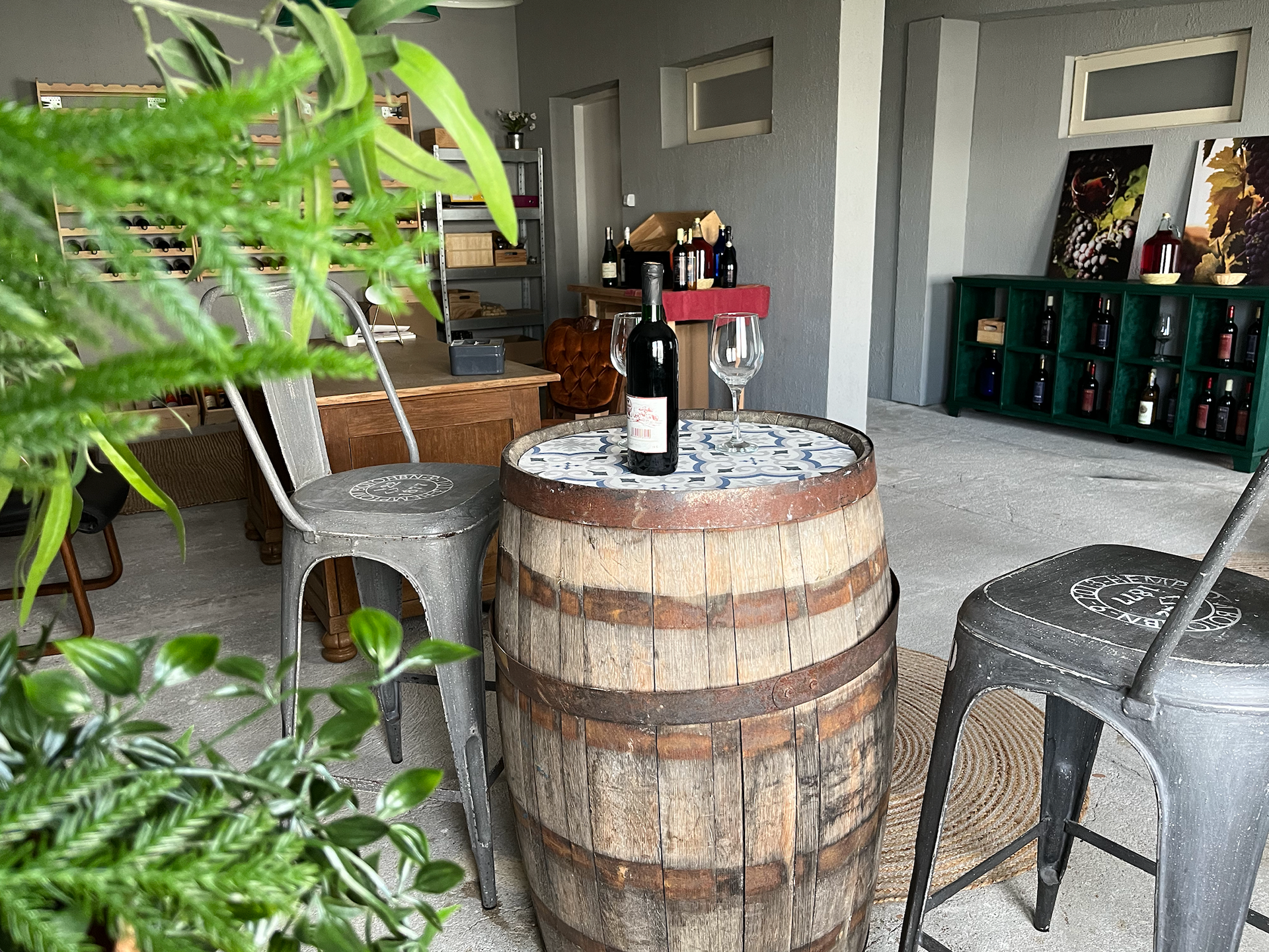wine storage and shop