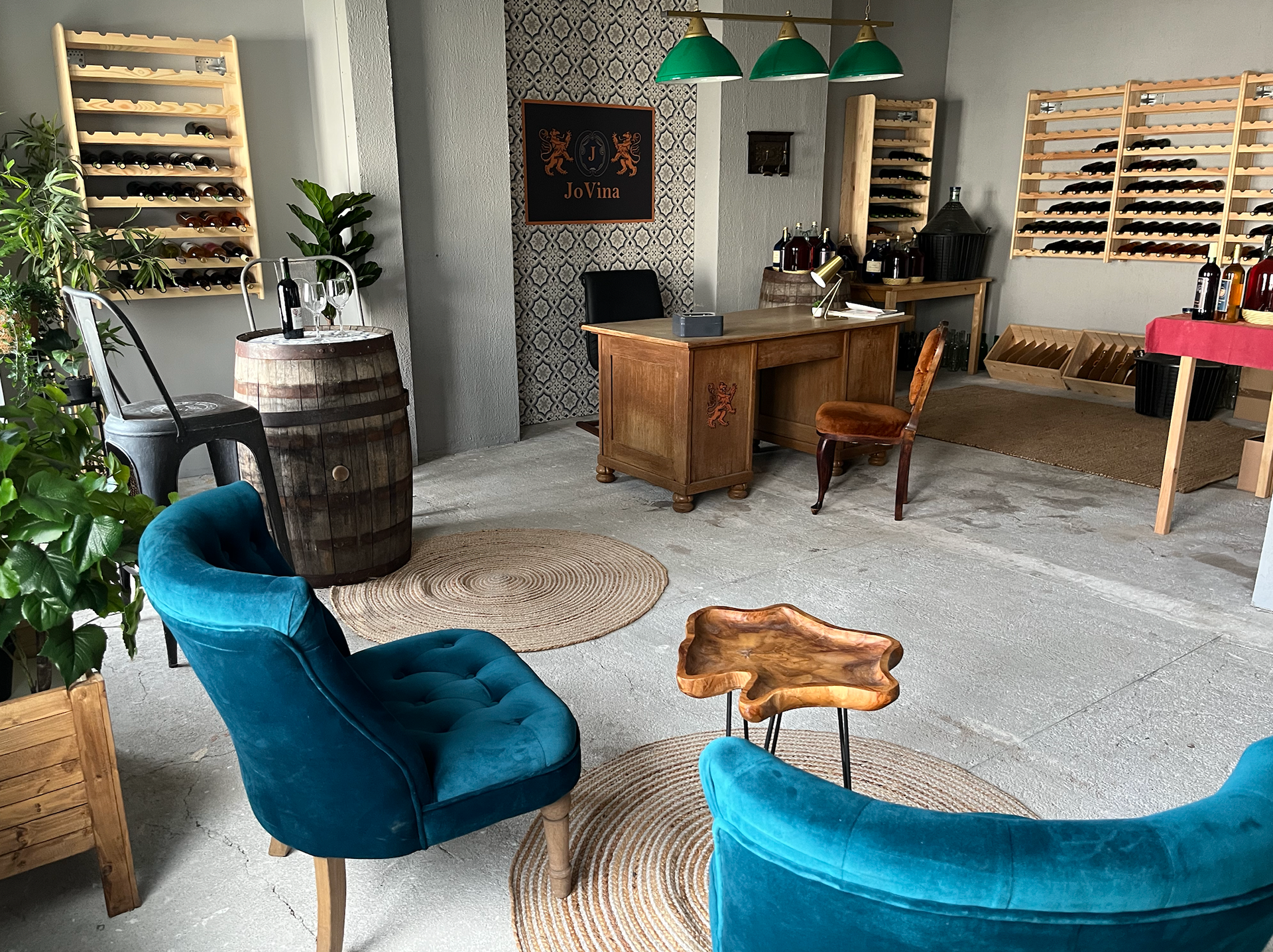 wine storage and shop