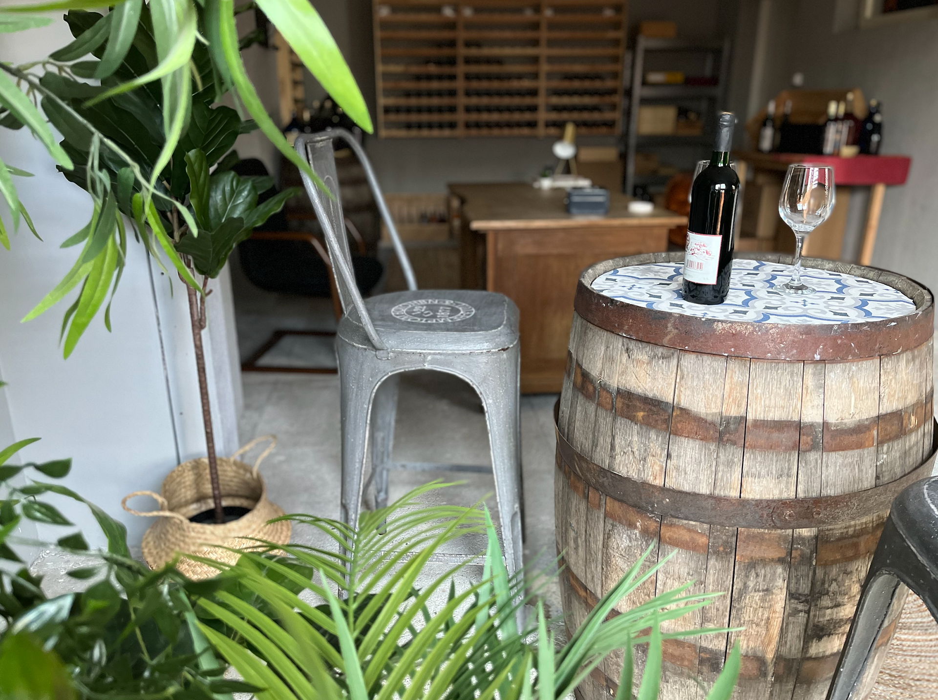 wine storage and shop
