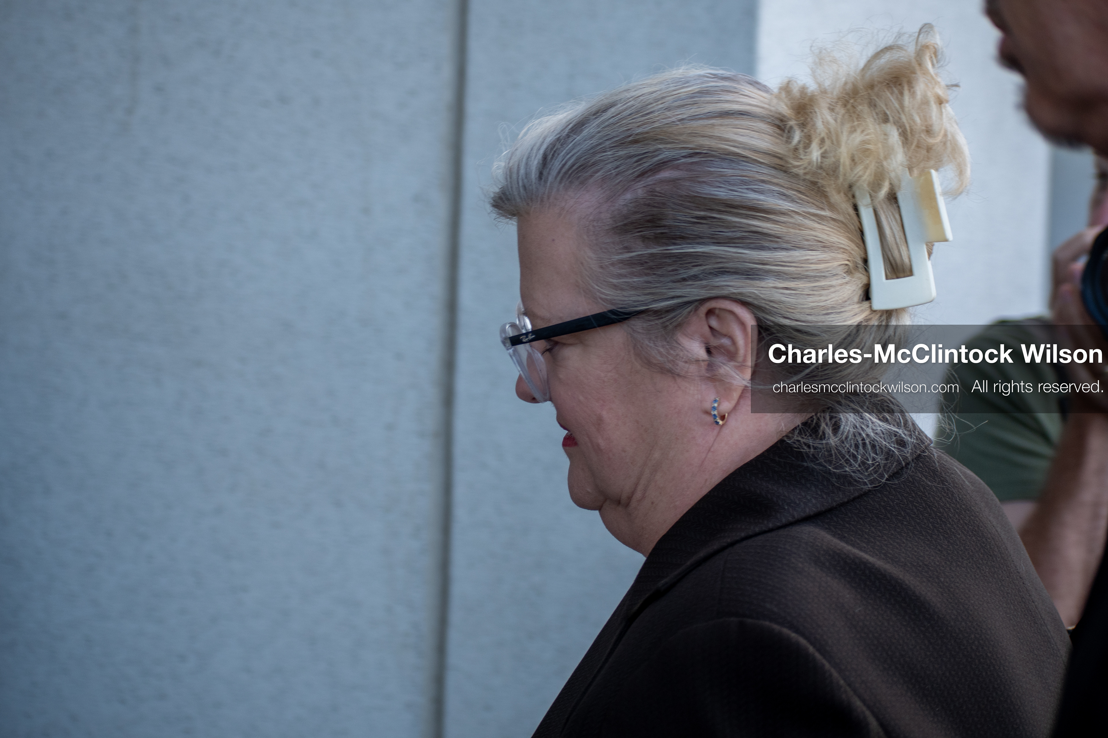 SEPTEMBER 29, 2025 — PROVO, UTAH, USA: Kathryn Nester, attorney for Tyler Robinson, walks outside the Utah County Court ahead of a waiver hearing. Robinson, charged with aggravated murder in the September 10 shooting death of conservative activist Charlie Kirk at Utah Valley University, appeared virtually for the proceedings. (Credit Image: © Charles‑McClintock Wilson / ZUMA Press Wire)