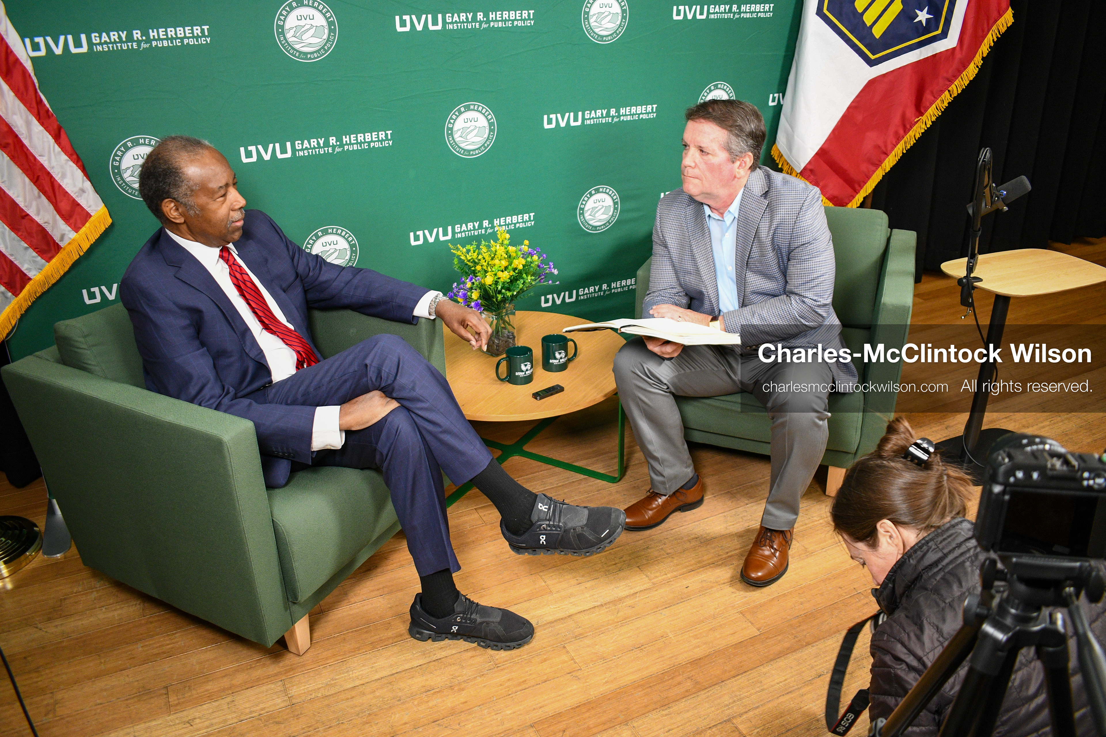 November 5, 2025, Orem, Utah, USA: Dr. Ben Carson, former U.S. Secretary of Housing and Urban Development and 2016 Republican presidential candidate, speaks with members of the press ahead of a public event hosted by the Gary R. Herbert Institute at Utah Valley University in Orem, Utah, on Nov. 5, 2025. (Credit Image: © Charles-McClintock Wilson/ZUMA Press Wire)