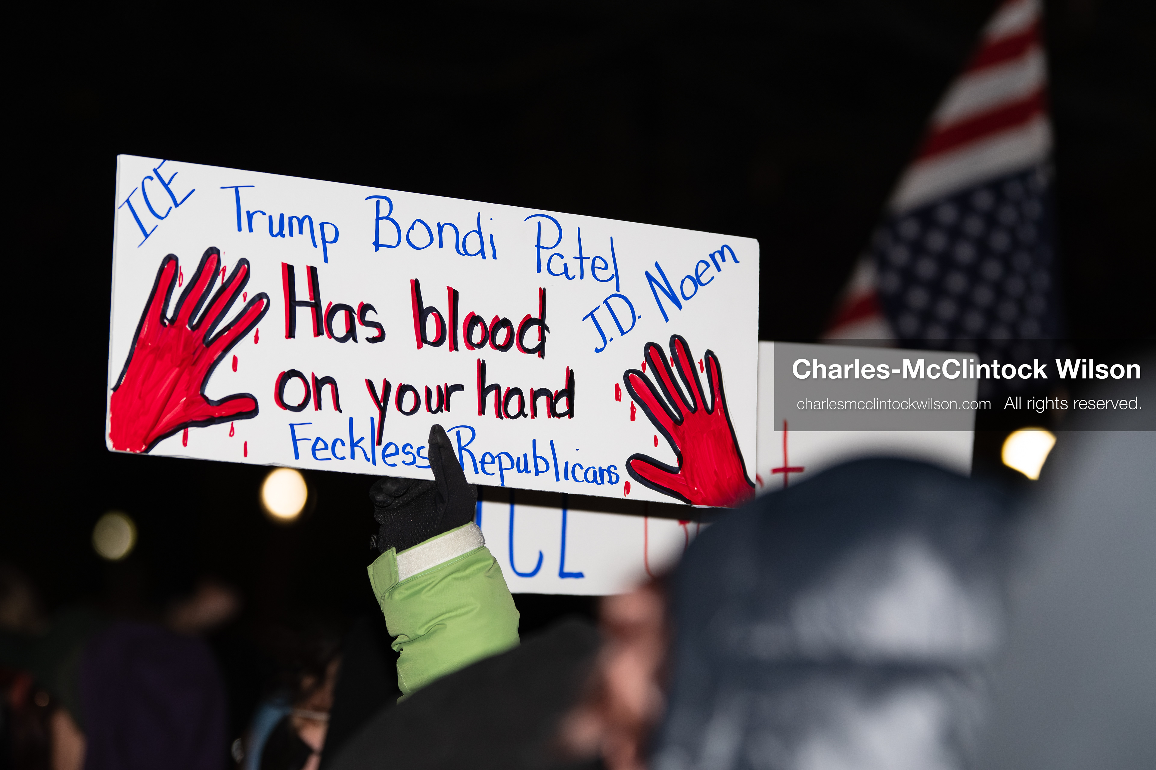 January 8, 2026, Salt Lake City, Utah, USA: A demonstrator holds a sign during an anti ICE protest at Pioneer Park in Salt Lake City Utah on Jan 8 2026. The rally followed the death of Renee Nicole Good a Minneapolis woman who was fatally shot during an encounter with immigration authorities and drew hundreds calling for accountability and changes to enforcement practices. (Credit Image: © Charles-McClintock Wilson/ZUMA Press Wire)
