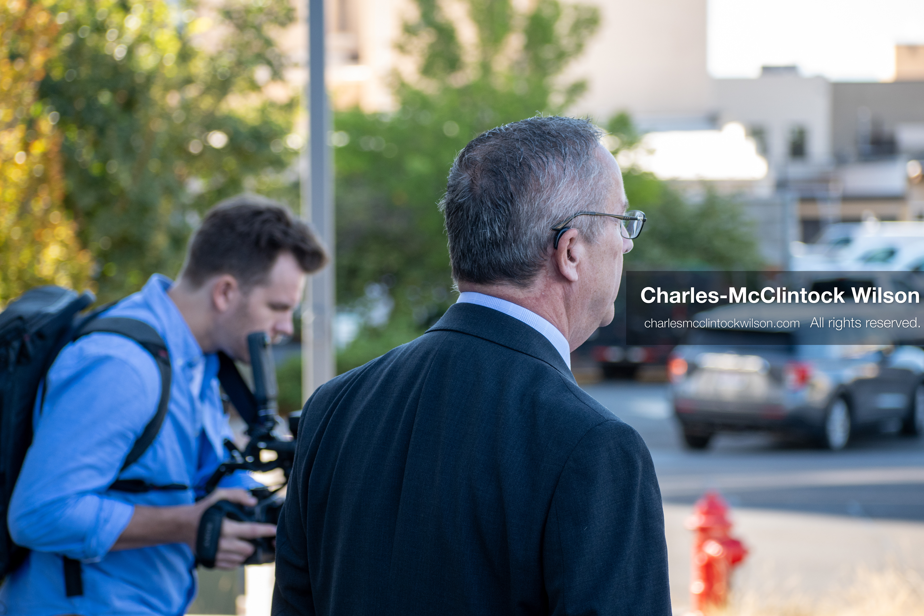 SEPTEMBER 29, 2025 — PROVO, UTAH, USA: Utah County Attorney Jeffrey Gray walks outside the Utah County Court ahead of a waiver hearing for Tyler Robinson. Robinson, charged with aggravated murder in the September 10 shooting death of conservative activist Charlie Kirk at Utah Valley University, appeared virtually for the proceedings. (Credit Image: © Charles‑McClintock Wilson / ZUMA Press Wire)