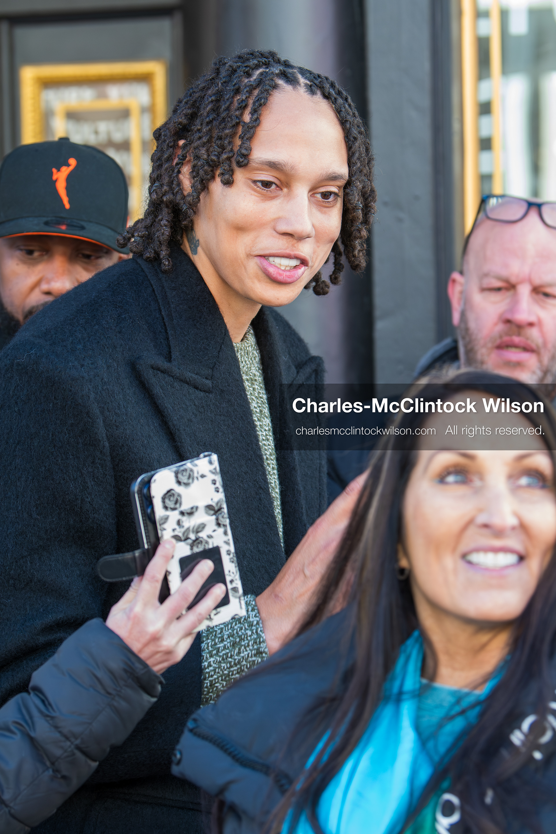 January 26, 2026, Park City, Utah, USA: US basketball player BRITTNEY GRINER interacts with fans while leaving The Vulture Spot during the 2026 Sundance Film Festival in Park City, Utah. (Credit Image: © Charles McClintock Wilson/ZUMA Press Wire)