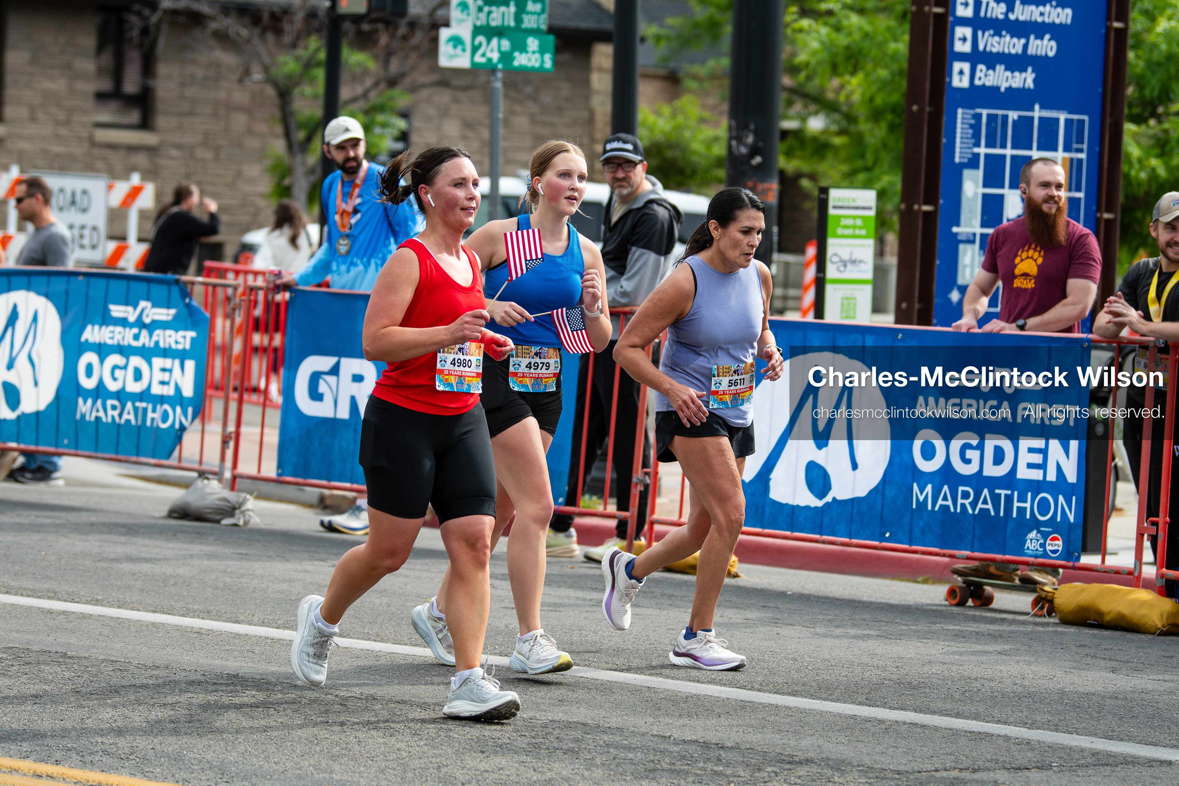 May 16, 2026, Ogden, Utah, USA: Runners make their way along the course during the 25th Annual America First Ogden Marathon in Ogden, Utah, on Saturday, May 16, 2026. The event drew thousands of participants and spectators for the milestone 25th running of the marathon. (Credit Image: © Charles-McClintock Wilson/ZUMA Press Wire)