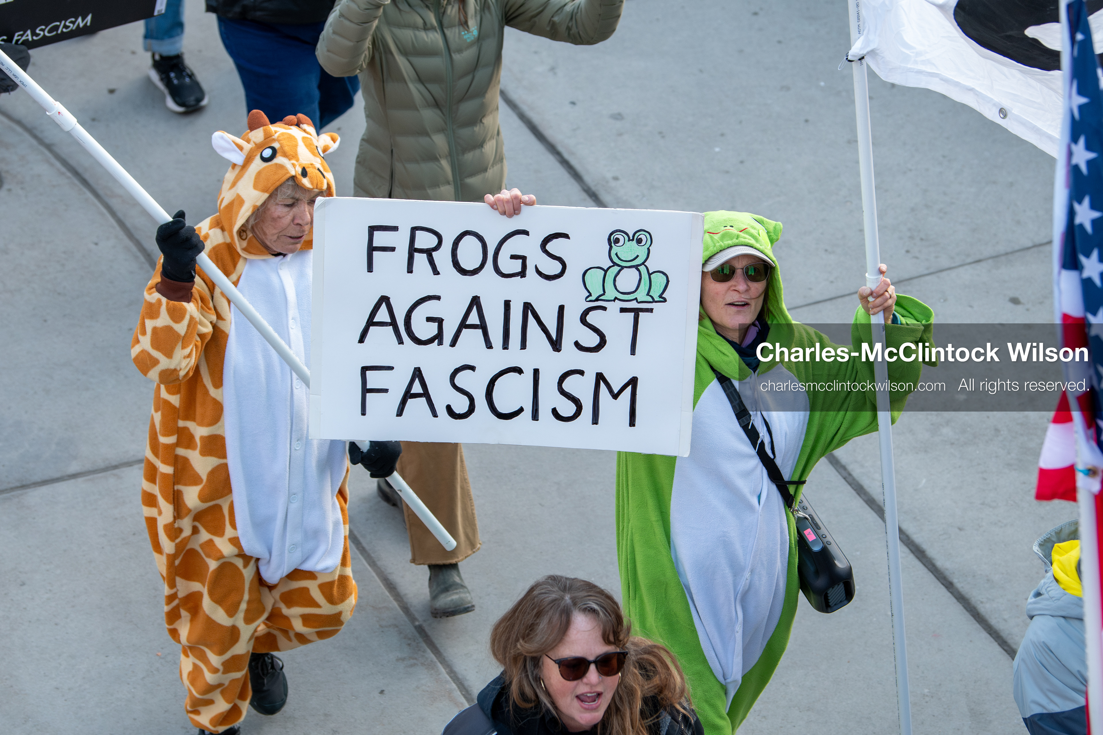 January 26, 2026, Park City, Utah, USA: Demonstrators march through Main Street holding signs during a protest opposing U.S. Immigration and Customs Enforcement (I.C.E.) ICE agents at the Sundance Film Festival in Park City, Utah, on Monday, Jan. 26, 2026. The event was held in response to the fatal shooting of Alex Pretti by a U.S. Border Patrol officer in Minneapolis. (Credit Image: © Charles McClintock Wilson/ZUMA Press Wire)