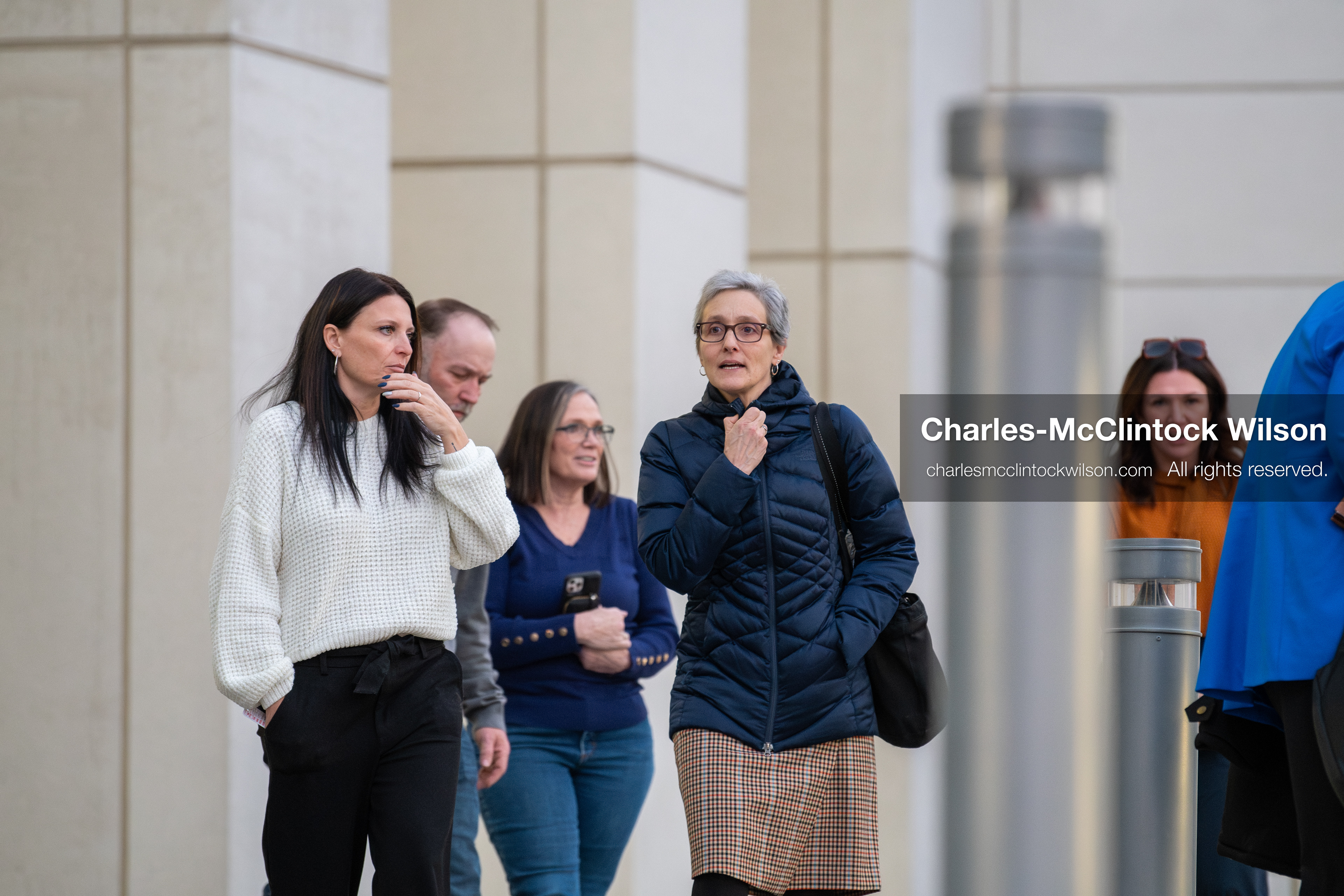 January 16, 2026, Provo, Utah, USA: Some family members of Tyler Robinson, including his parents Amber Robinson and Matt Robinson, walk outside the Fourth Judicial District Courthouse in Provo, Utah, after the January 16, 2026, court hearing. Tyler Robinson is the alleged killer of US conservative figure Charlie Kirk, who was fatally shot during an event at Utah Valley University. (Credit Image: © Charles-McClintock Wilson/ZUMA Press Wire)