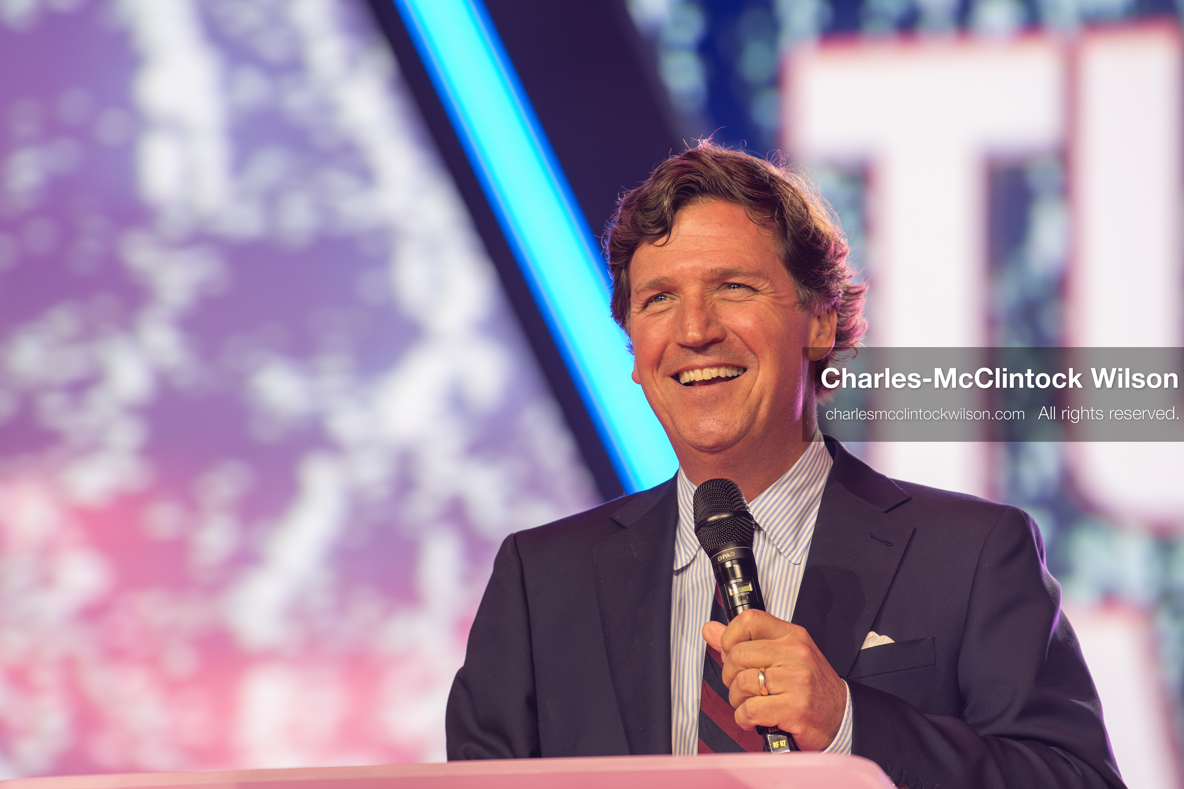 December 18, 2025, Phoenix, Arizona, USA: Tucker Carlson speaks on Day One of Turning Point USA’s AmericaFest 2025 at the Phoenix Convention Center in Phoenix, Arizona.   (Credit Image: © Charles‑McClintock Wilson/ZUMA Press Wire)