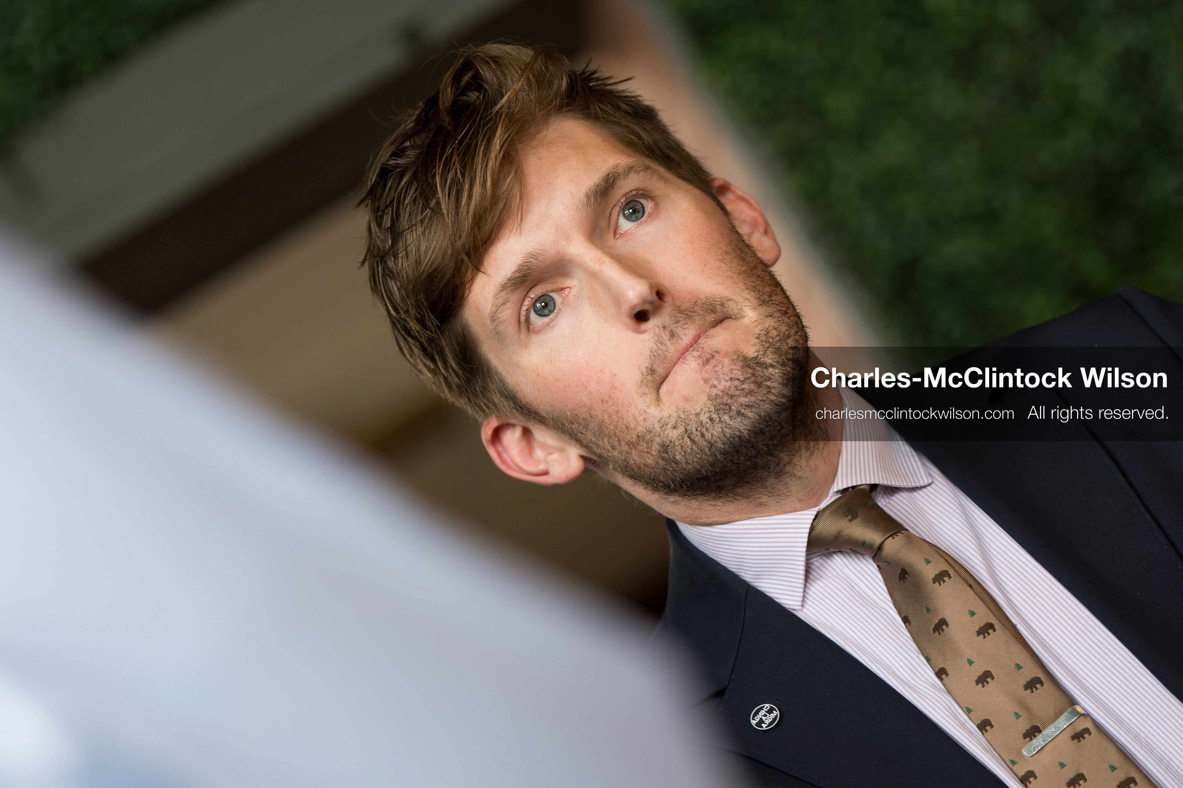 April 22, 2026, Salt Lake City, Utah, USA: Utah state senator NATE BLOUIN, a candidate for the Democratic nomination in the Utah 1st Congressional District, listens during the Earth Day 1st District Candidate Debate at Church and State Marketplace in Salt Lake City. The event, hosted by Stewardship Utah, brought together candidates to discuss environmental and policy issues ahead of the 2026 election. (Credit Image: © Charles-McClintock Wilson/ZUMA Press Wire)