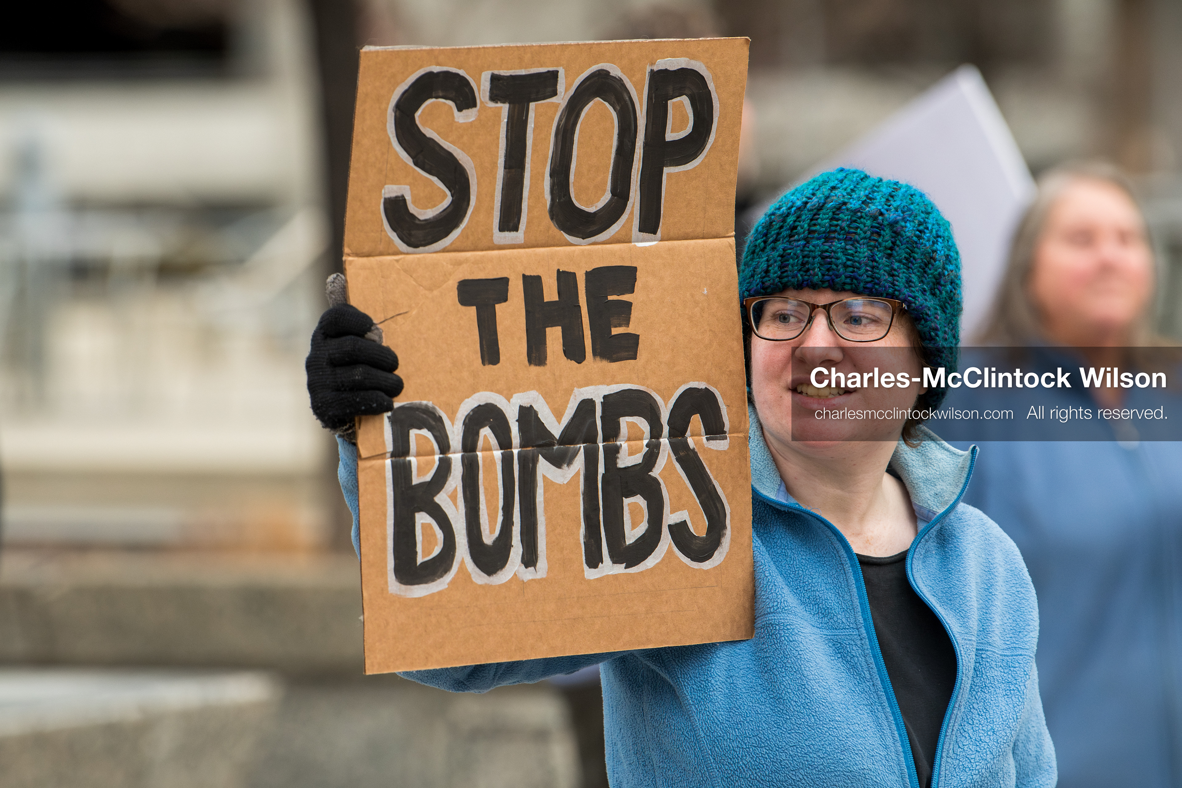 January 3, 2026, Salt Lake City, Utah, USA: A protester holds a sign during a demonstration against US action in Venezuela outside the Wallace Federal Building in Salt Lake City, Utah. The protest was part of a nationwide mobilization responding to recent military developments. (Credit Image: (c) Charles‑McClintock Wilson/ZUMA Press Wire)
