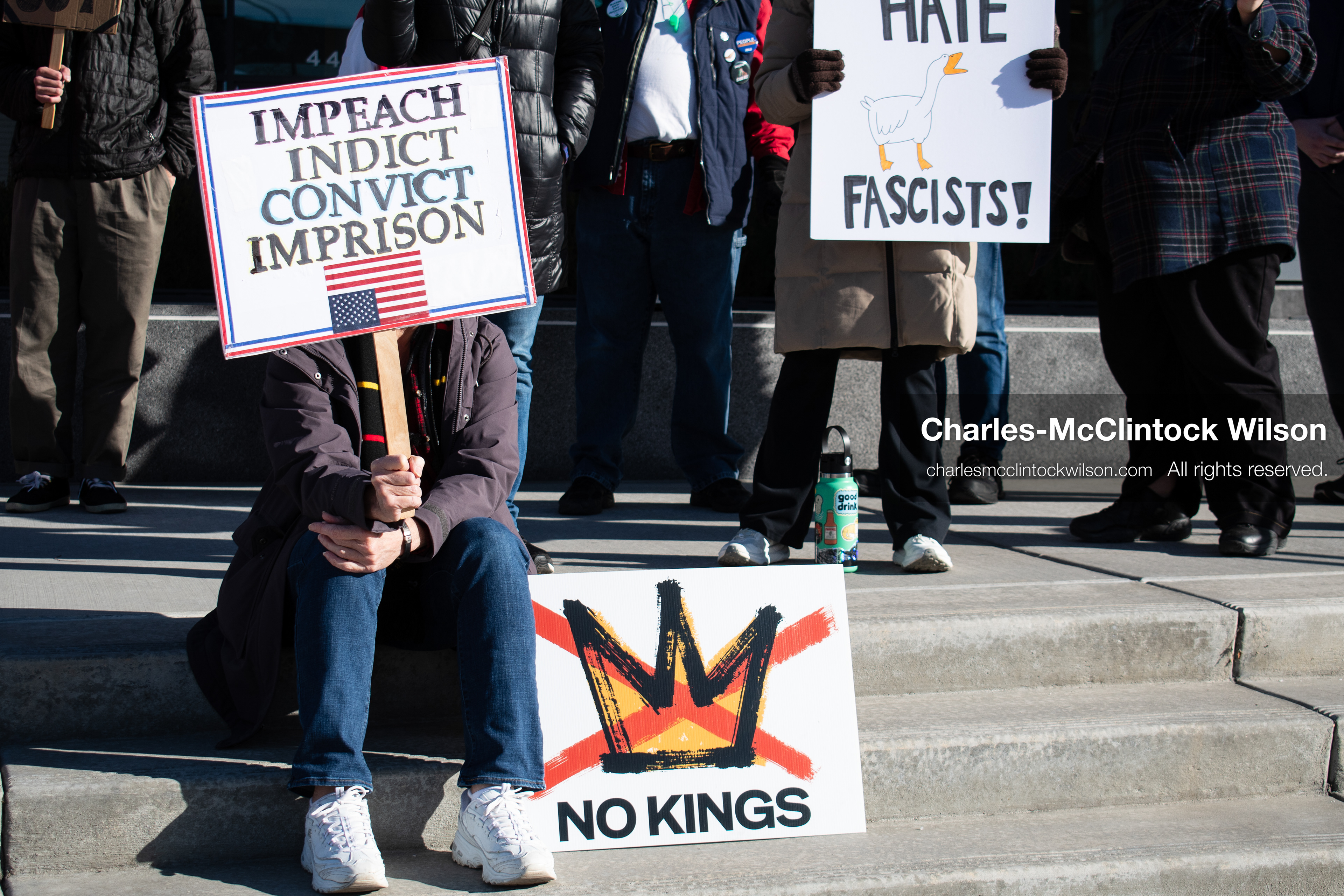January 20, 2026, Provo, Utah, USA: Protesters gather outside Provo City Hall during the Free America Walkout protest in Provo, Utah, on January 20, 2026. Demonstrators held signs calling for justice, immigration reform, and an end to detention practices. (Credit Image: © Charles-McClintock Wilson/ZUMA Press Wire)