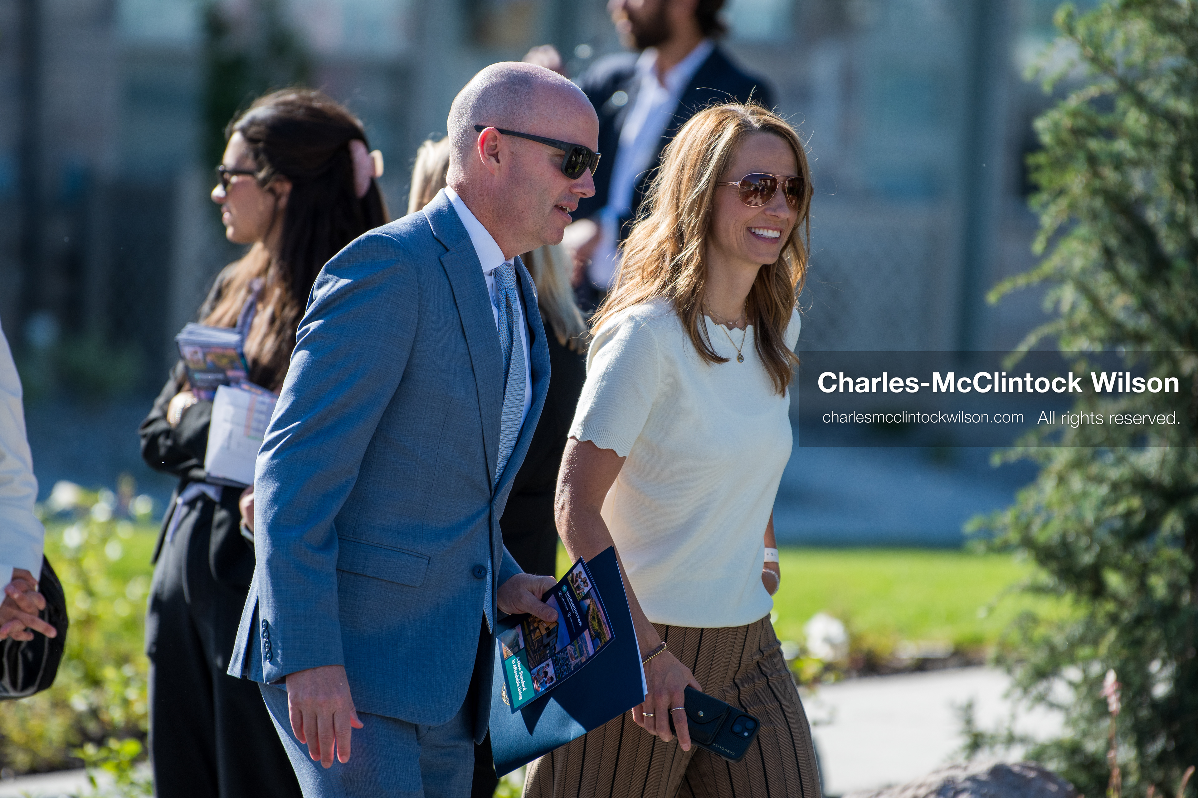 May 28, 2026, Lehi, Utah, USA: Utah Governor SPENCER COX and First Lady ABBY COX arrive for the opening of Innovation Park at Holbrook Farms and the Lehi Rippy Literacy Center on May 28, 2026, in Lehi, Utah. (Credit Image: © Charles‑McClintock Wilson/ZUMA Press Wire)