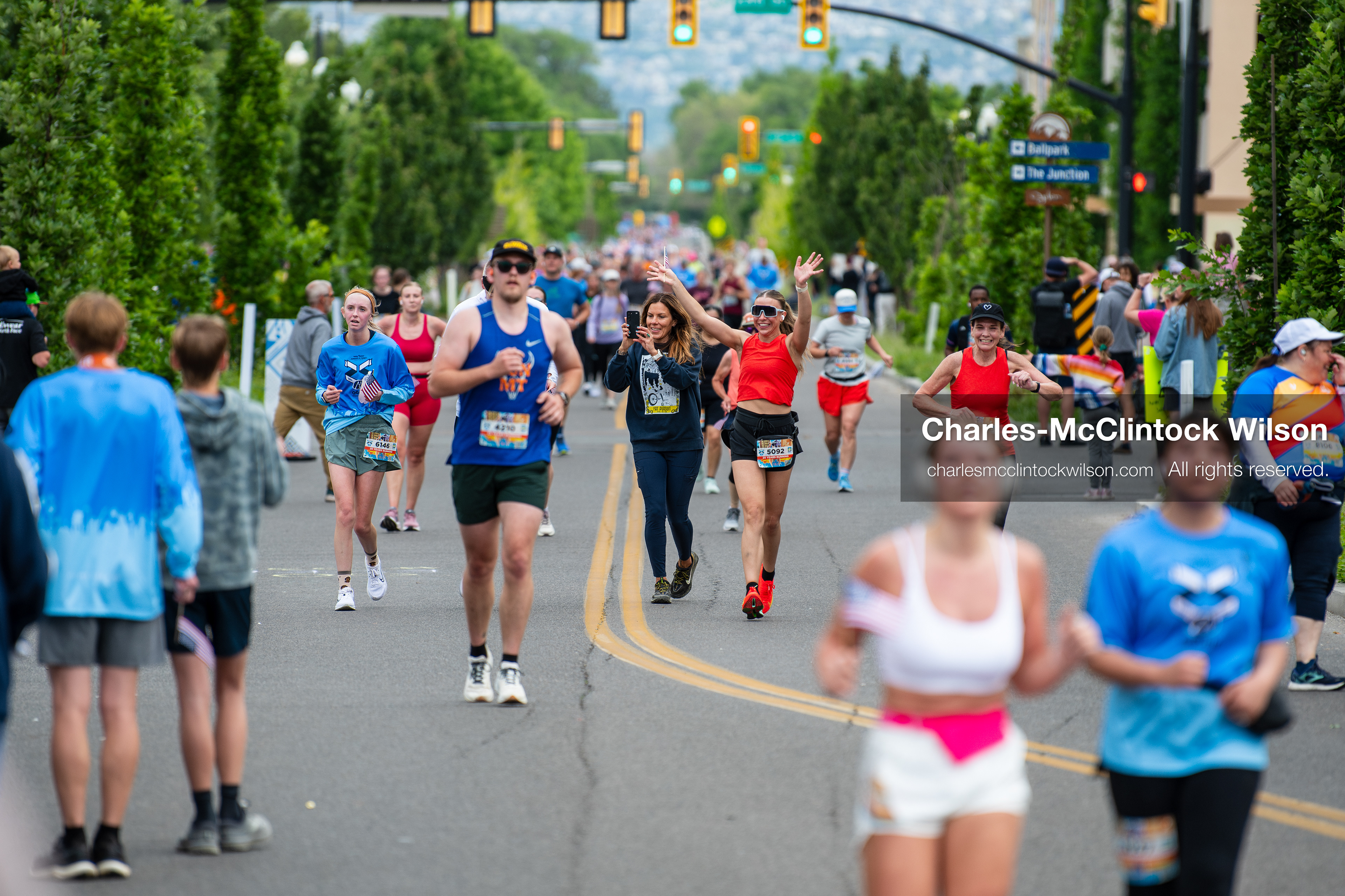 May 16, 2026, Ogden, Utah, USA: Runners make their way along the course during the 25th Annual America First Ogden Marathon in Ogden, Utah, on Saturday, May 16, 2026. The event drew thousands of participants and spectators for the milestone 25th running of the marathon. (Credit Image: © Charles-McClintock Wilson/ZUMA Press Wire)