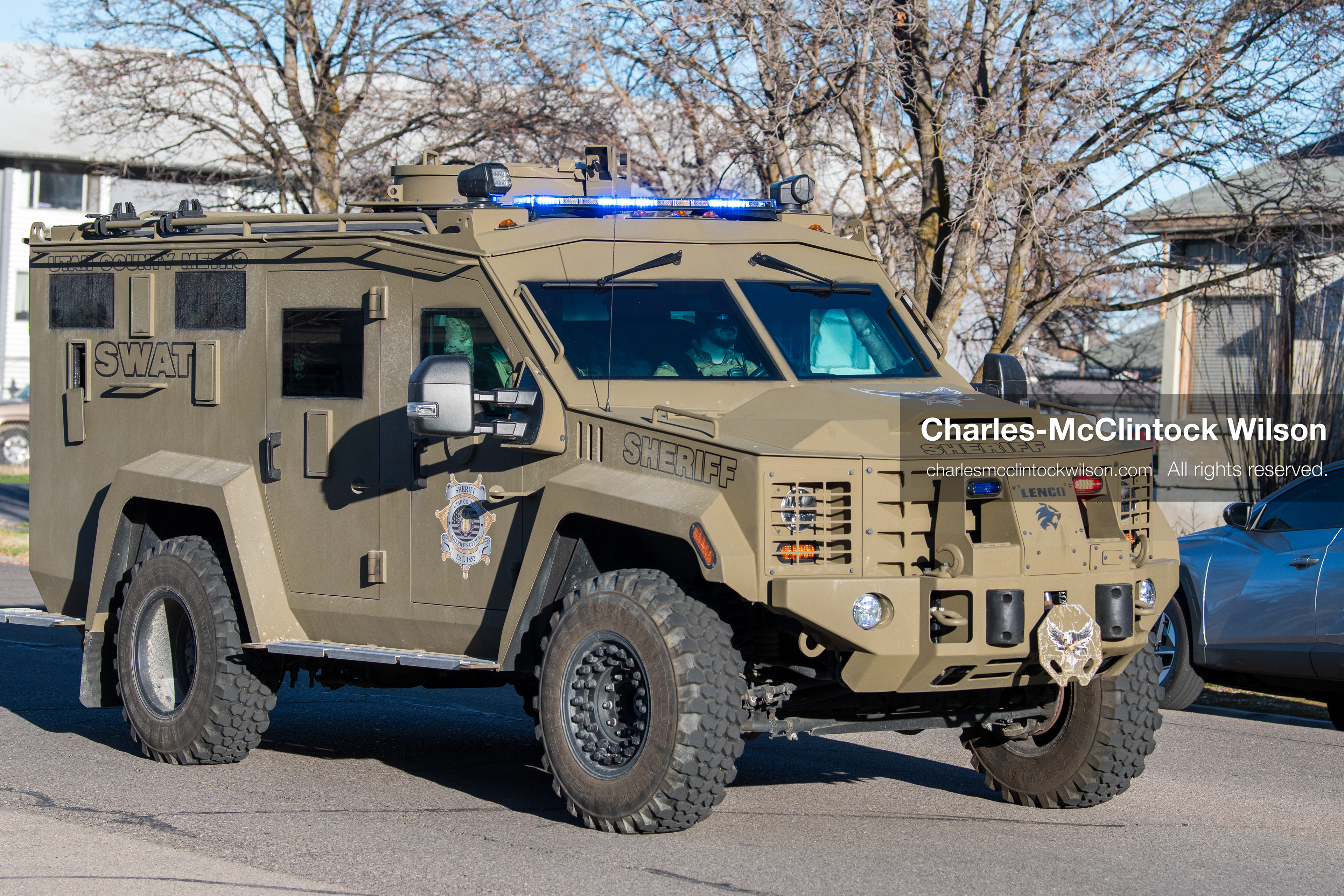 March 13, 2026, Provo, Utah, USA: An armored Utah County Sheriff's vehicle transports Tyler Robinson to the Fourth District Court in Provo, Utah, on March 13, 2026, for a hearing on media access in the case involving the death of American political activist Charlie Kirk. (Credit Image: © Charles-McClintock Wilson/ZUMA Press Wire)