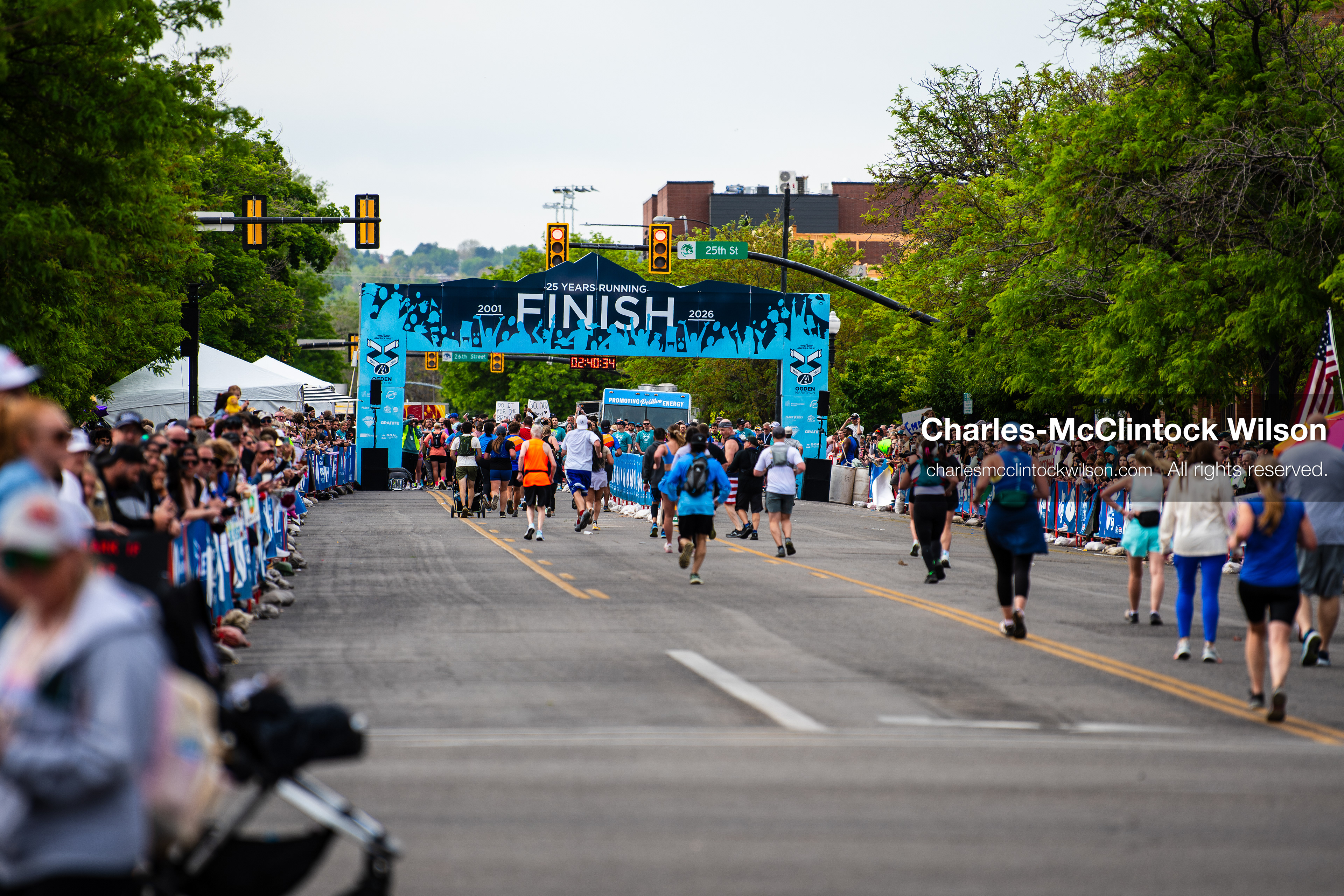 May 16, 2026, Ogden, Utah, USA: Runners head toward the finish line during the 25th Annual America First Ogden Marathon in Ogden, Utah, on Saturday, May 16, 2026. (Credit Image: © Charles-McClintock Wilson/ZUMA Press Wire)