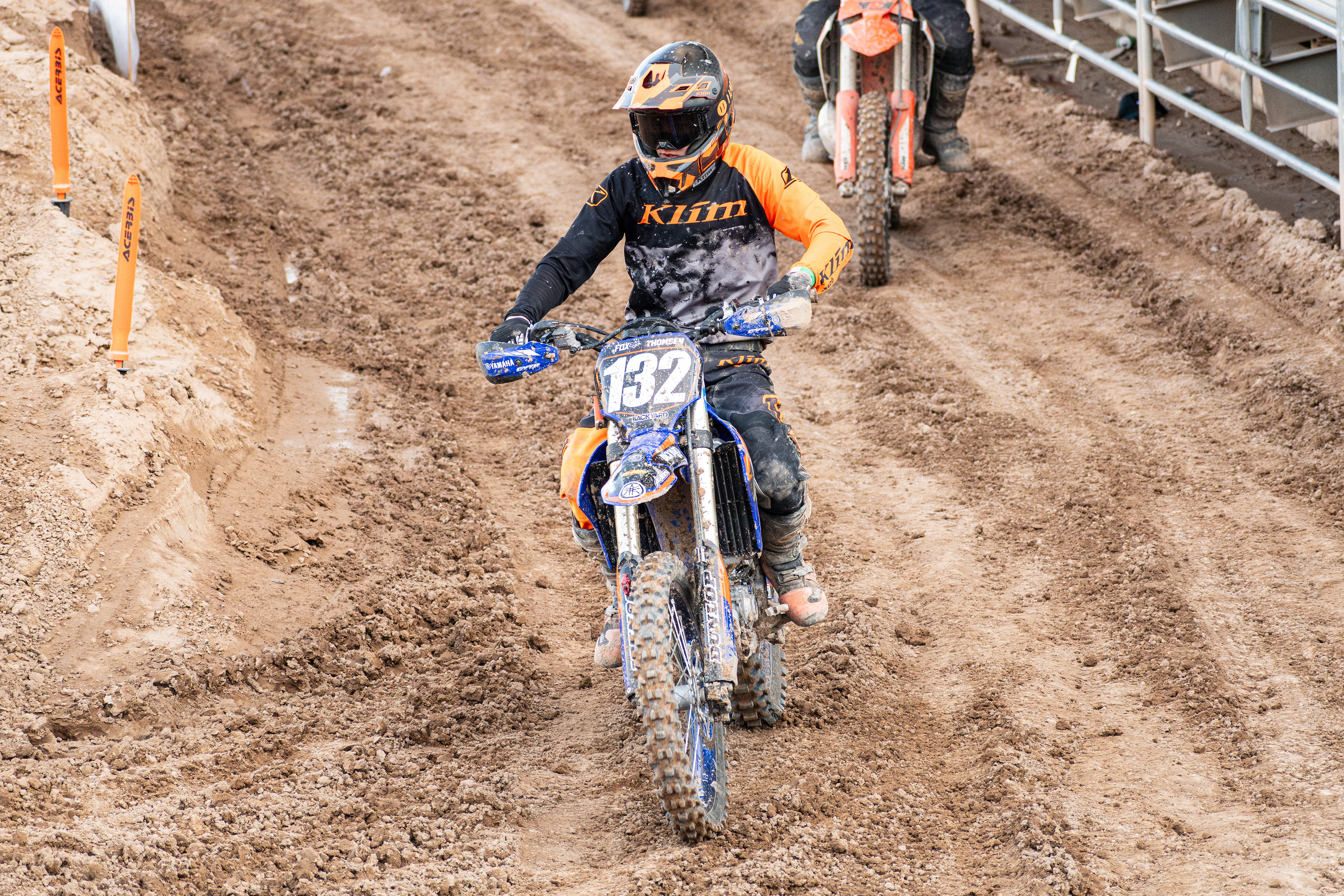 Nephi, Utah – June 28, 2025: A motocross rider competes during the Juab Xtreme Racing event at Juab County Fairgrounds.