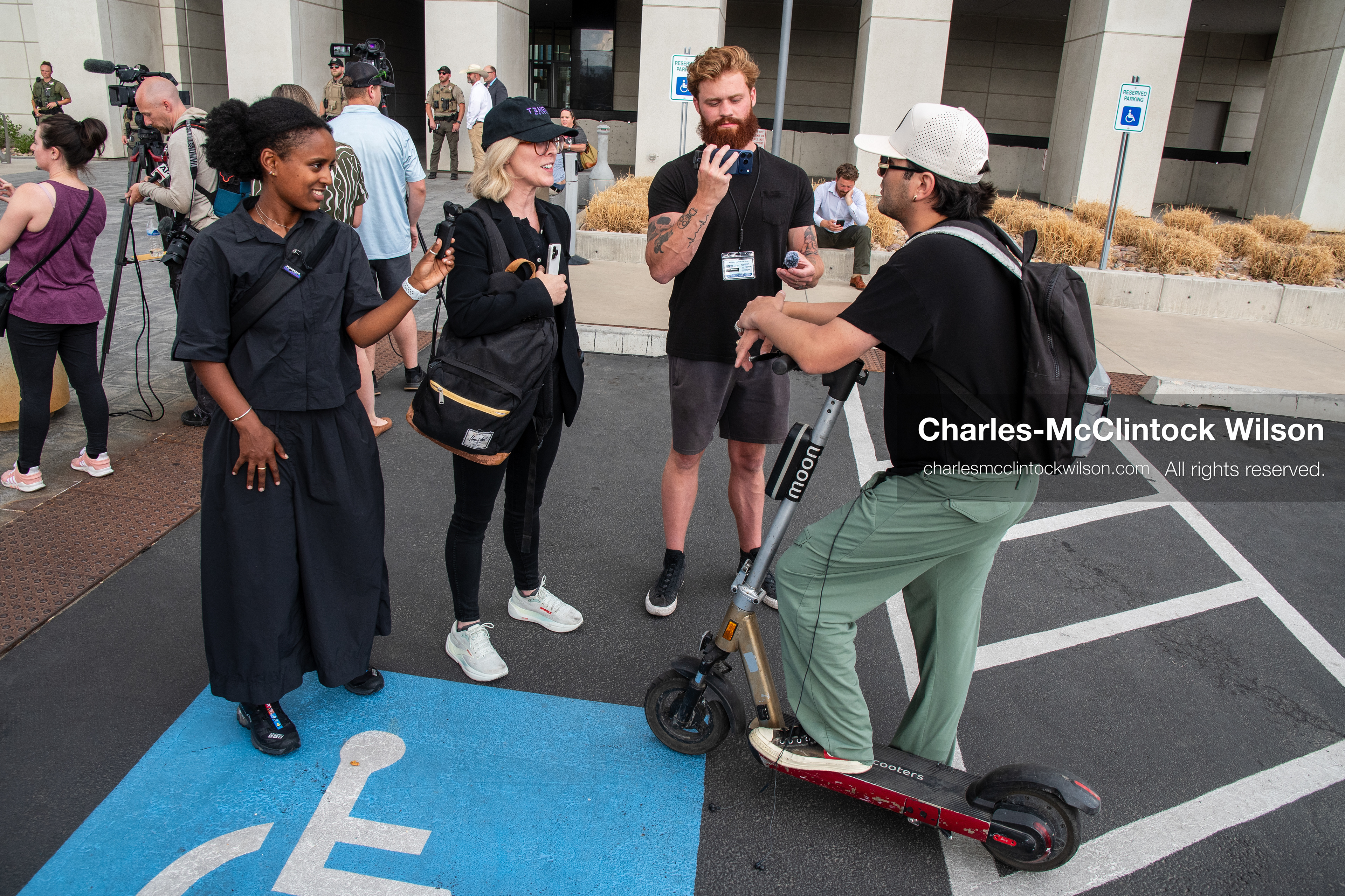 July 9, 2026, Provo, Utah, USA: MS NOW reporter Brandy Zadrozny conducts an interview outside the Fourth District Court during the fourth day of the preliminary hearing in the Tyler Robinson case. (Credit Image: © Charles-McClintock Wilson/ZUMA Press Wire)