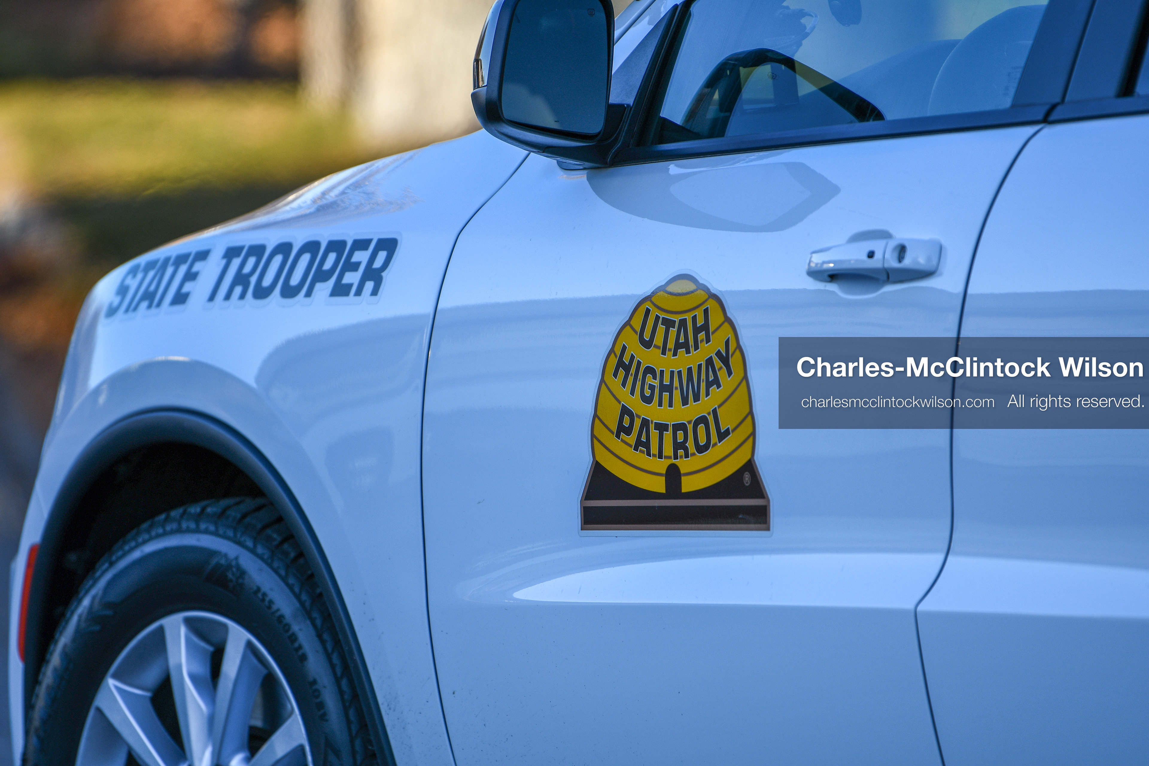 PROVO, UTAH, USA – DECEMBER 11, 2025: A Utah Highway Patrol vehicle is parked near the Fourth District Court in Provo during the first in‑person court appearance of Tyler Robinson in the Charlie Kirk murder case. (Credit Image: © Charles‑McClintock Wilson/ZUMA Press Wire)