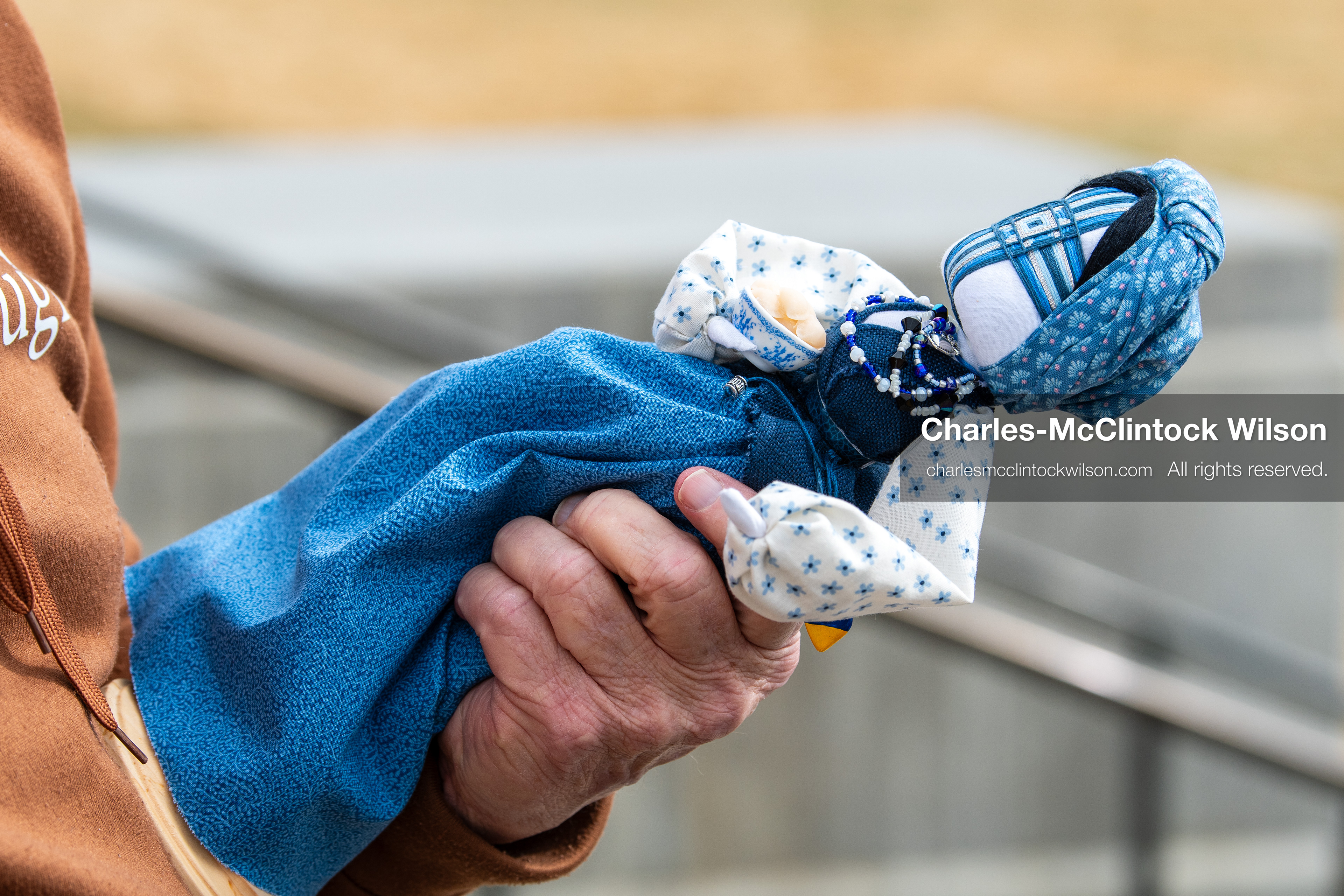 February 28, 2026, Salt Lake City, Utah, USA: A participant holds a traditional Ukrainian motanka doll near the Utah State Capitol during the Stand With Ukraine rally. The gathering marked the four year anniversary of the full scale Russian invasion of Ukraine and brought community members together in support of Ukrainians and local humanitarian efforts. (Credit Image: © Charles McClintock Wilson/ZUMA Press Wire)