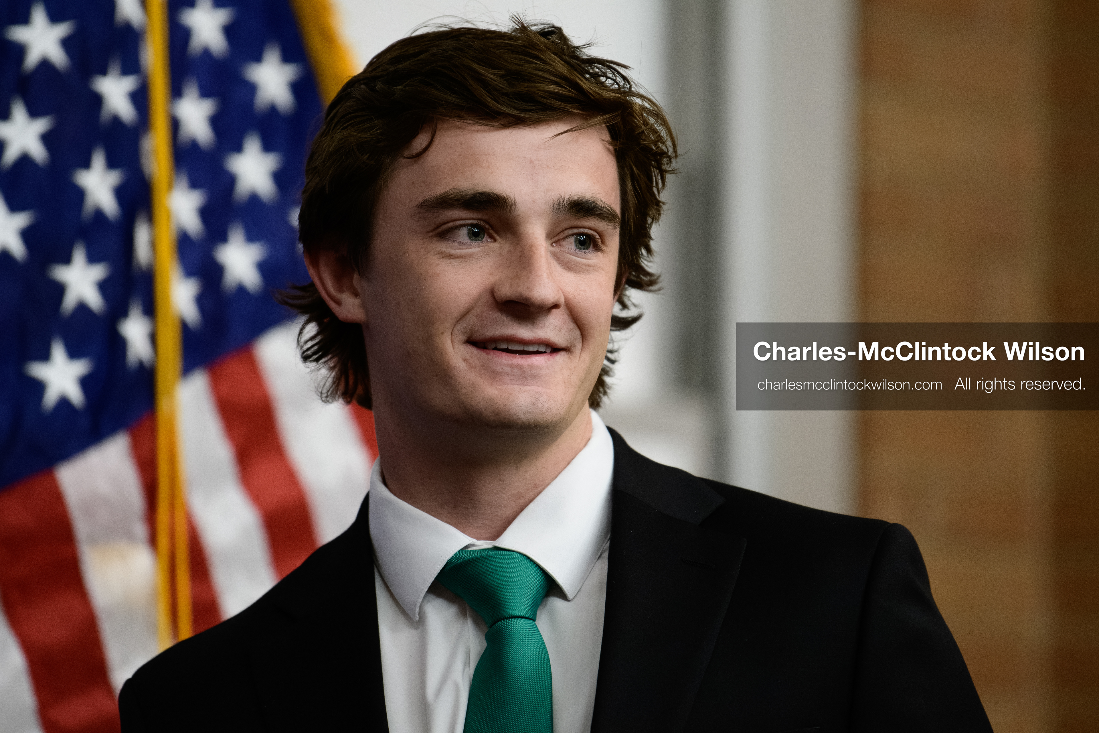 April 10, 2026, Salt Lake City, Utah, USA: US YouTuber Nick Shirley arrives on stage during a “Learing Tour” event organized by the Utah Federation of College Republicans at the University of Utah. (Credit Image: © Charles-McClintock Wilson/ZUMA Press Wire)