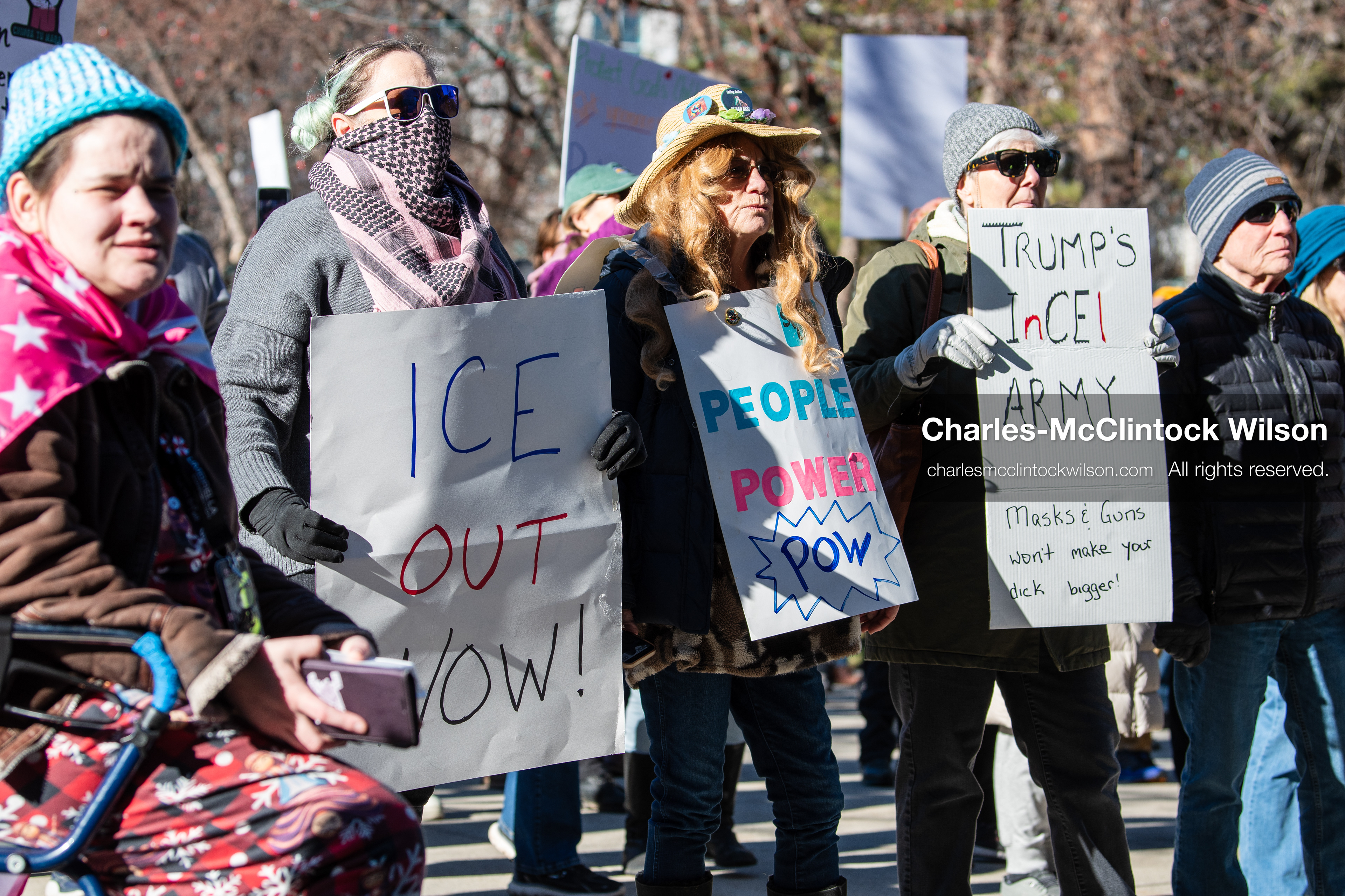 January 10, 2026, Salt Lake City, Utah, USA: Crowd of demonstrators gathered at Washington Square Park during the ICE Out for Good protest in Salt Lake City, Utah, on January 10, 2026, a demonstration against ICE and calling for justice for Renee Nicole Good. (Credit Image: © Charles-McClintock Wilson/ZUMA Press Wire)
