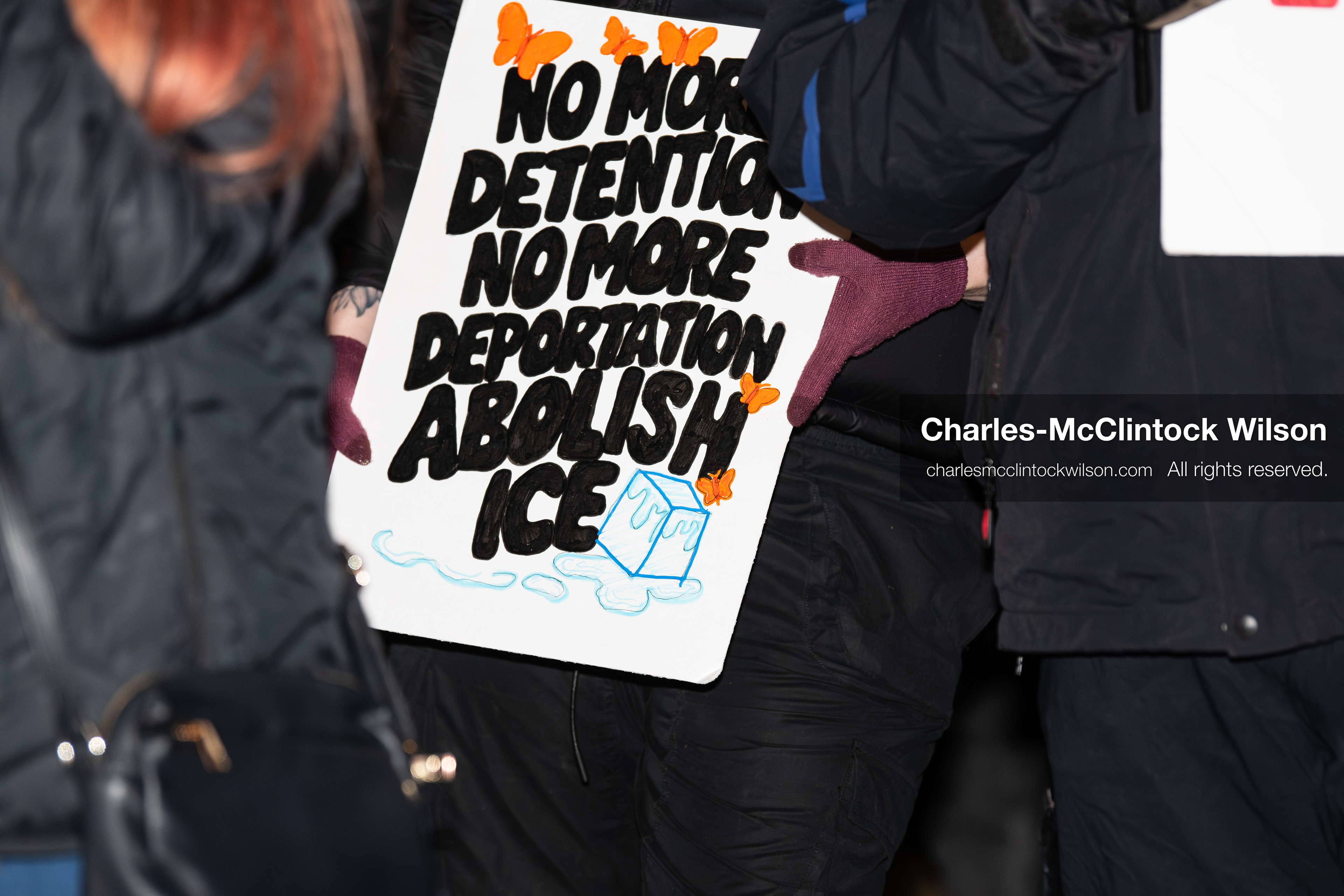 January 8, 2026, Salt Lake City, Utah, USA: A demonstrator holds a sign during an anti ICE protest at Pioneer Park in Salt Lake City Utah on Jan 8 2026. The rally followed the death of Renee Nicole Good a Minneapolis woman who was fatally shot during an encounter with immigration authorities and drew hundreds calling for accountability and changes to enforcement practices. (Credit Image: © Charles-McClintock Wilson/ZUMA Press Wire)
