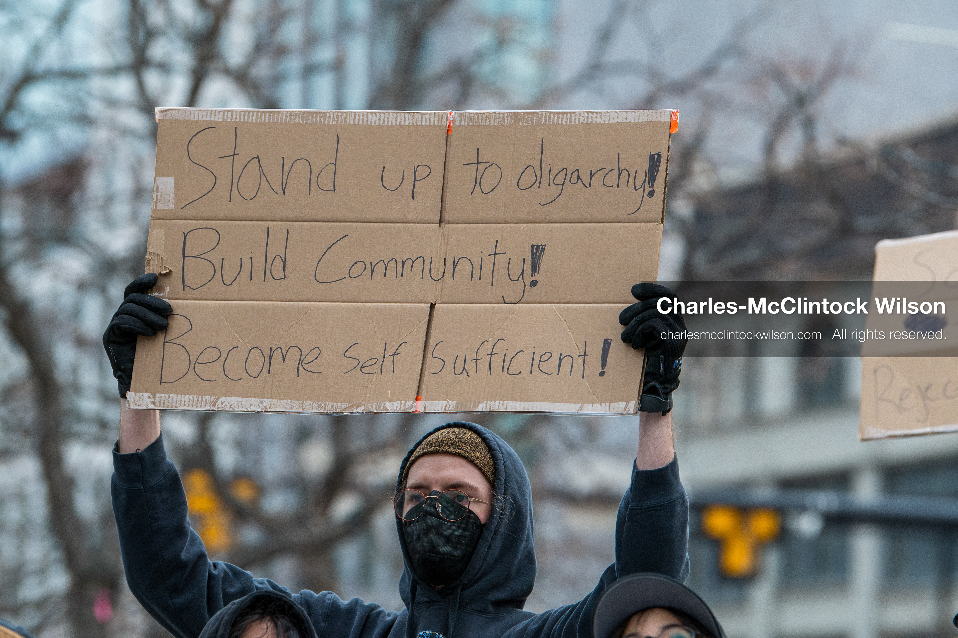 January 3, 2026, Salt Lake City, Utah, USA: A protester holds a sign during a demonstration against US action in Venezuela outside the Wallace Federal Building in Salt Lake City, Utah. The protest was part of a nationwide mobilization responding to recent military developments. (Credit Image: (c) Charles‑McClintock Wilson/ZUMA Press Wire)