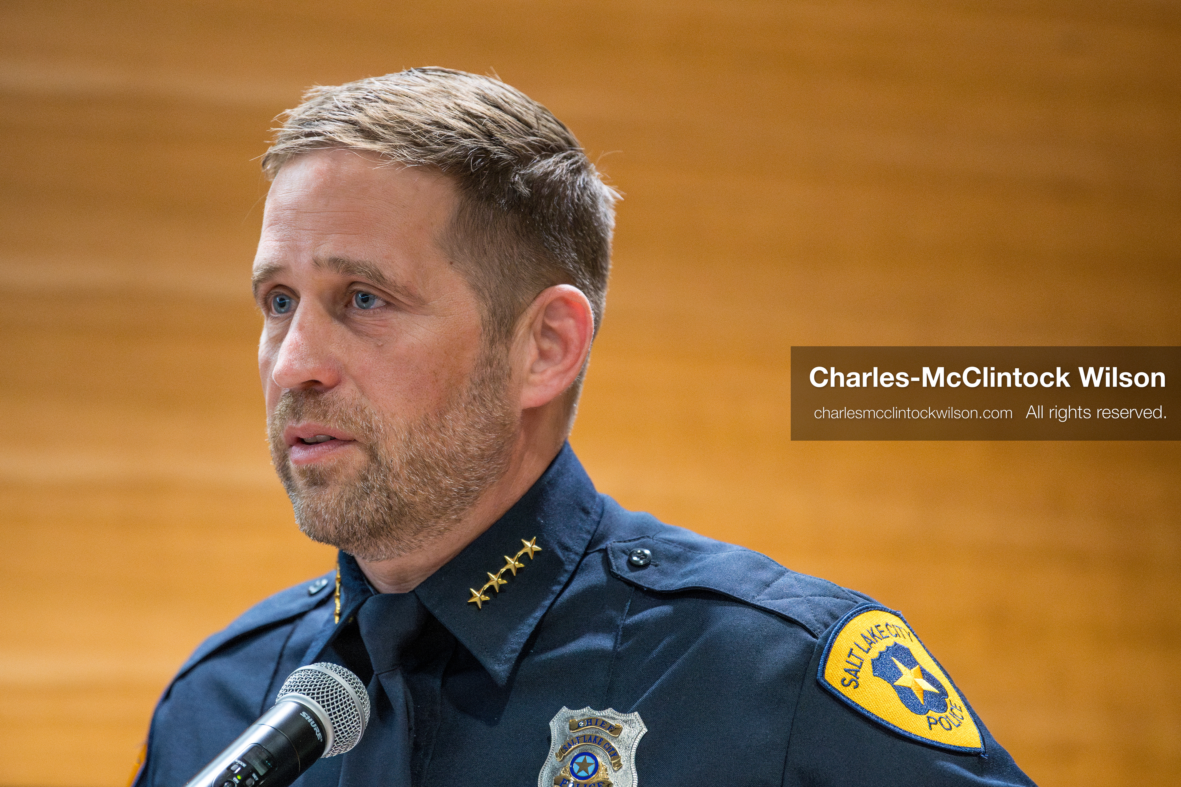 January 8, 2026, Salt Lake City, Utah, USA: Salt Lake City Police Chief BRIAN REDD speaks during a press conference at the Salt Lake City Public Safety Building in Salt Lake City, Utah, on Jan. 8, 2026. Officials provided updates on the investigation into the shooting outside an LDS meetinghouse on Redwood Road the previous night, where 38 year old Sione Vatuvei and 46 year old Vaea Tulikihihifo were killed and six others were wounded during a memorial service. Police said they have solid leads and are reviewing surveillance video and license plate reader data. (Credit Image: © Charles-McClintock Wilson/ZUMA Press Wire)