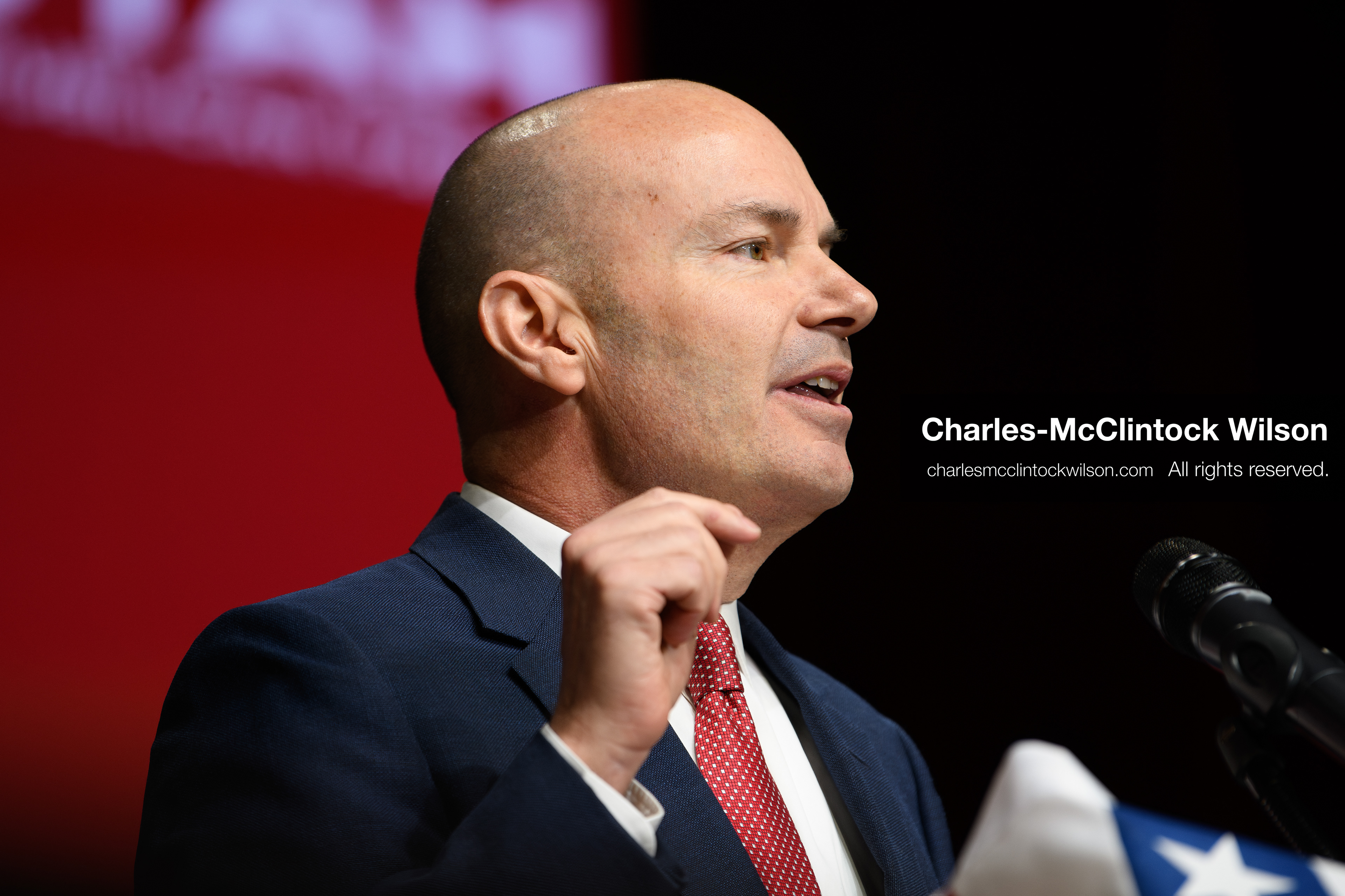 April 25, 2026, Orem, Utah, USA: U.S. Sen. MIKE LEE (R‑UT) speaks during the 2026 Utah Republican State Nominating Convention at the UCCU Center on the campus of Utah Valley University in Orem. (Credit Image: © Charles-McClintock Wilson/ZUMA Press Wire)