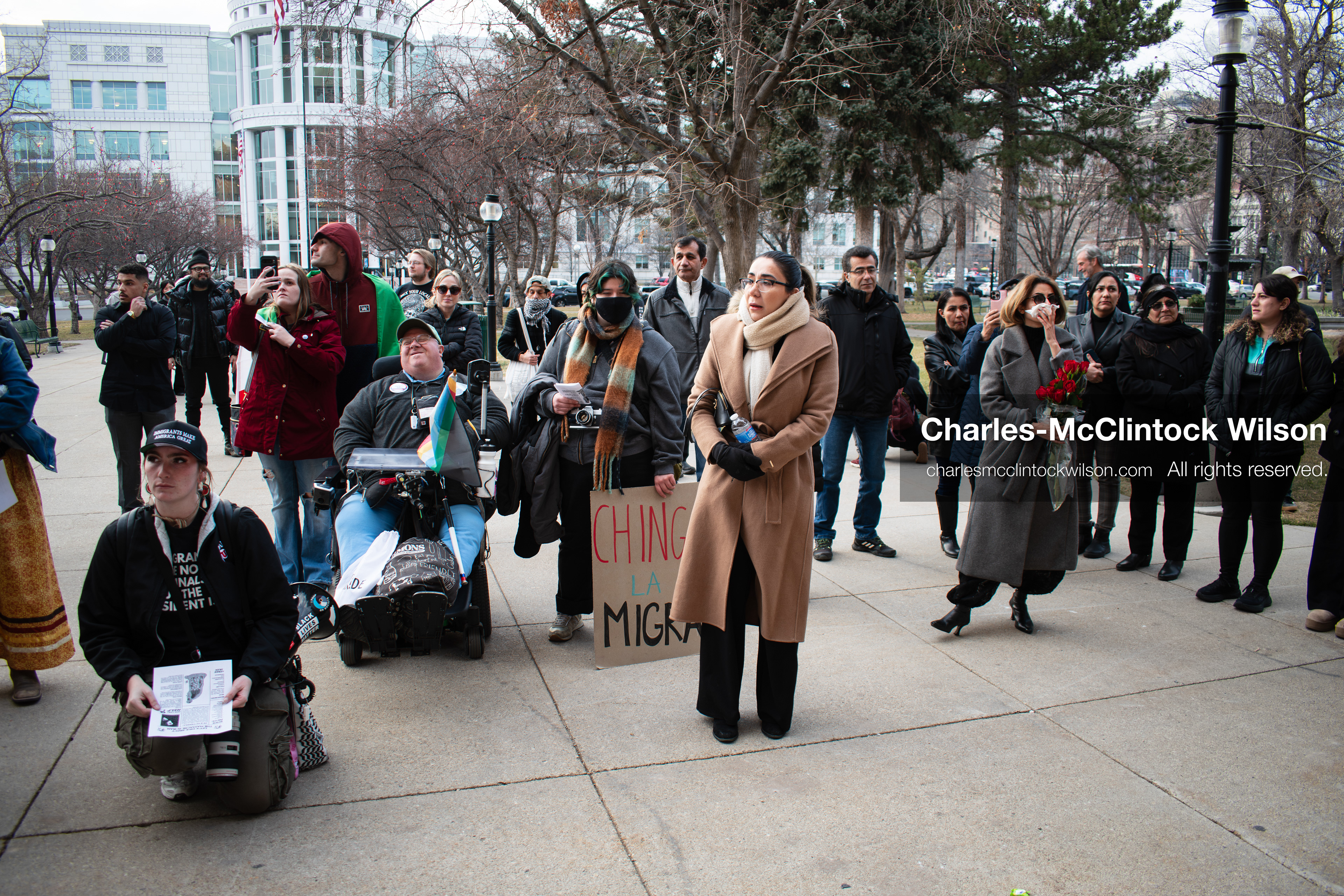 January 30, 2026, Salt Lake City, Utah, USA: People gather in winter conditions during a vigil honoring victims of the Iranian government at the Salt Lake City and County Building. (Credit Image: © Charles McClintock Wilson/ZUMA Press Wire)