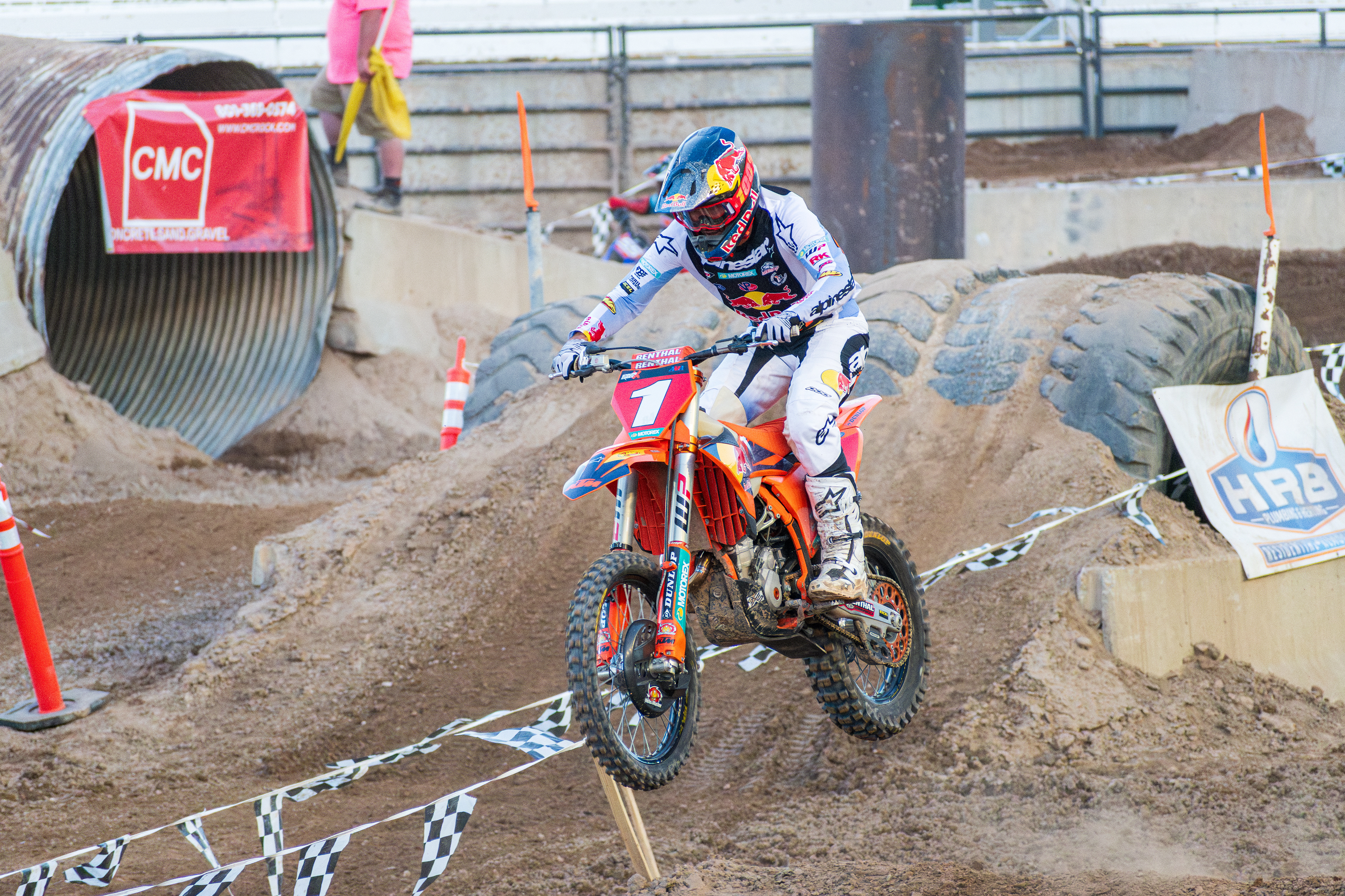 Nephi, Utah – June 28, 2025: Canadian off-road racer Trystan Hart rides during the Juab Xtreme Racing event at Juab County Fairgrounds.