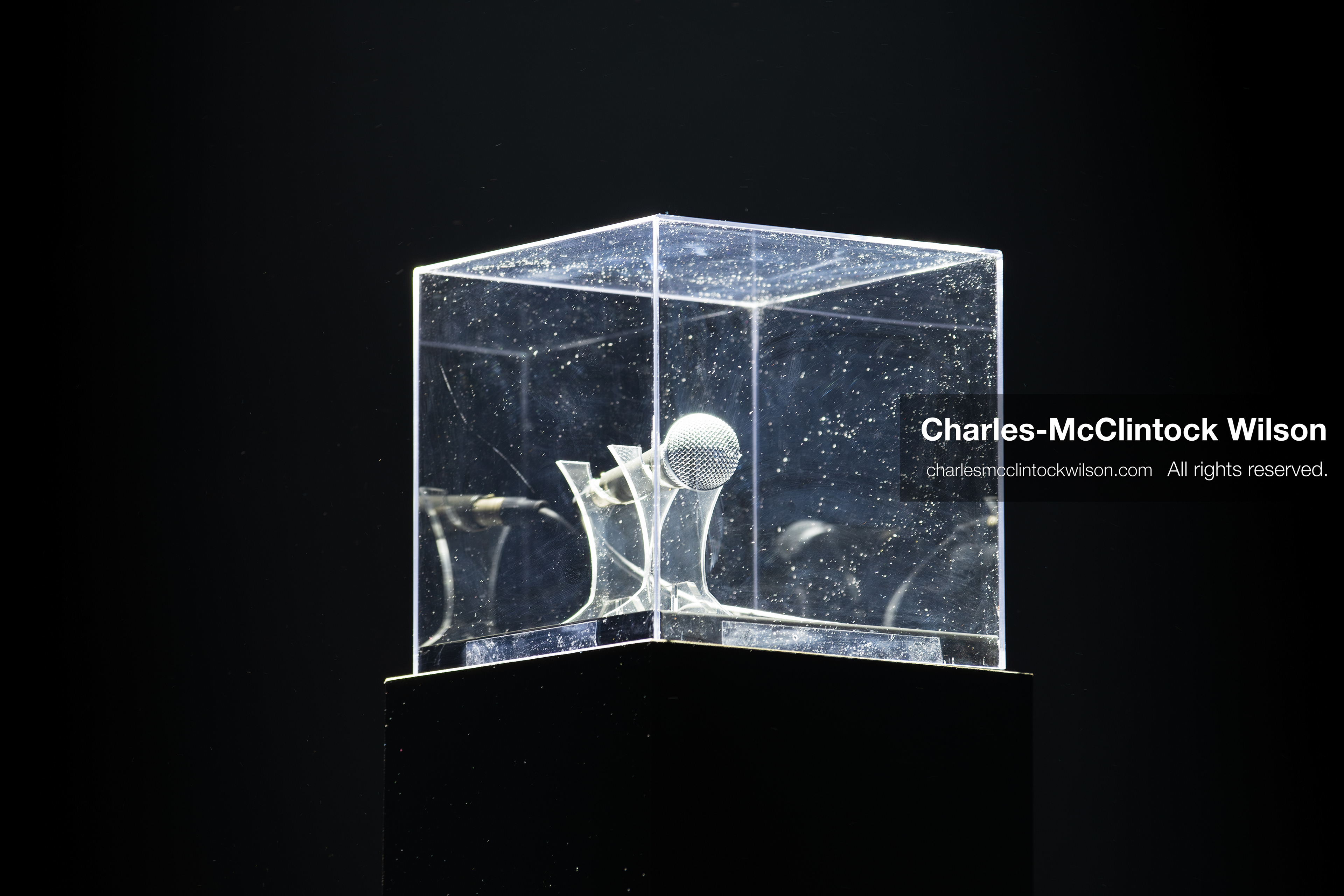 December 18, 2025, Phoenix, Arizona, USA: A lone microphone sits onstage in honor of Charlie Kirk during AmericaFest 2025 at the Phoenix Convention Center. (Credit Image: (c) Charles-McClintock Wilson/ZUMA Press Wire)