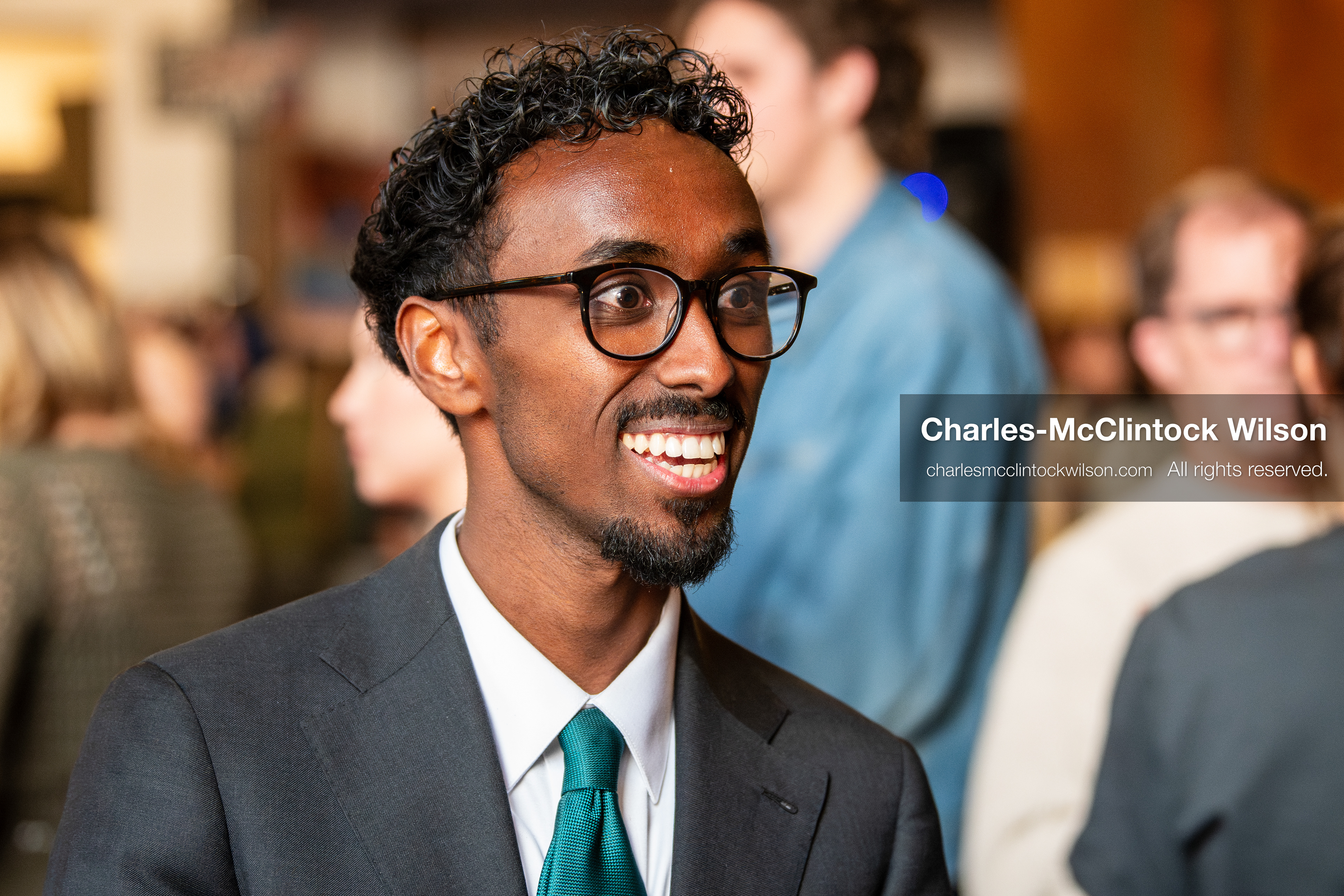April 22, 2026, Salt Lake City, Utah, USA: Community advocate LIBAN MOHAMED, a candidate for the Democratic nomination in the Utah 1st Congressional District, smiles while attending the Earth Day 1st District Candidate Debate at Church and State Marketplace in Salt Lake City. The event, hosted by Stewardship Utah, brought together candidates to discuss environmental and policy issues ahead of the 2026 election. (Credit Image: © Charles-McClintock Wilson/ZUMA Press Wire)