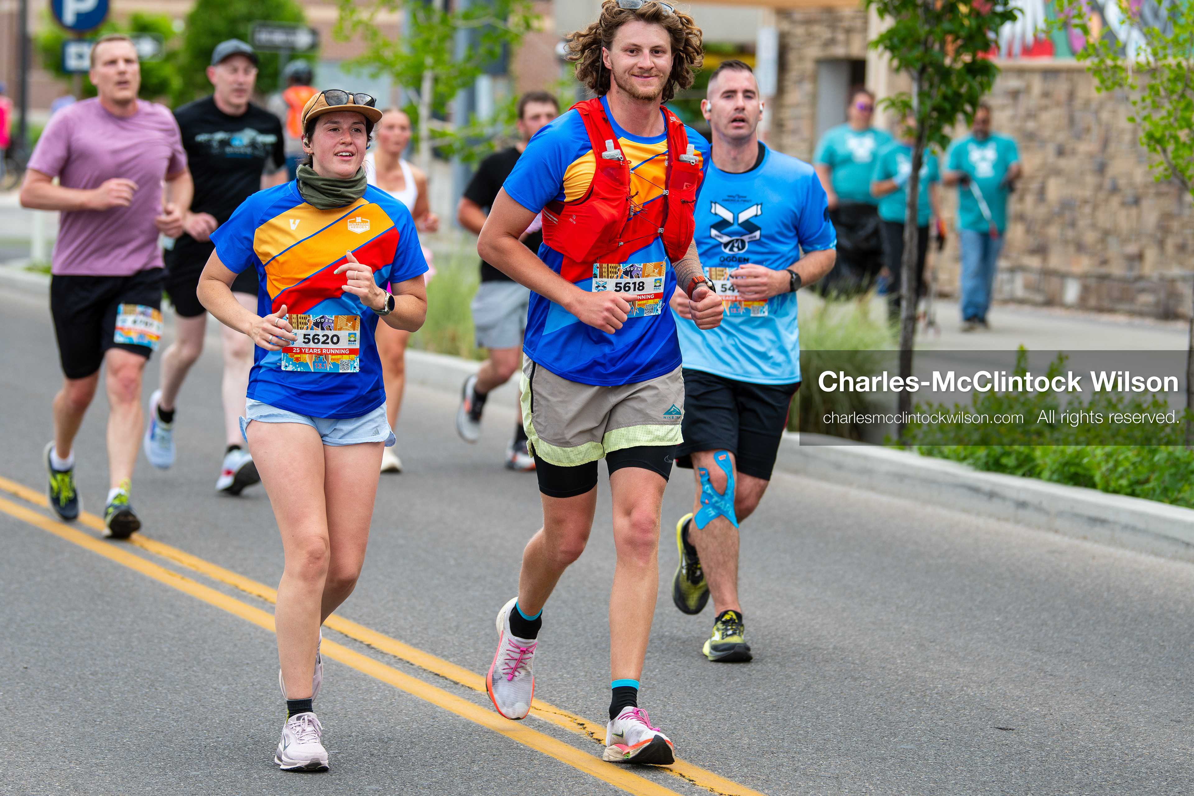 May 16, 2026, Ogden, Utah, USA: Runners make their way along the course during the 25th Annual America First Ogden Marathon in Ogden, Utah, on Saturday, May 16, 2026. The event drew thousands of participants and spectators for the milestone 25th running of the marathon. (Credit Image: © Charles-McClintock Wilson/ZUMA Press Wire)