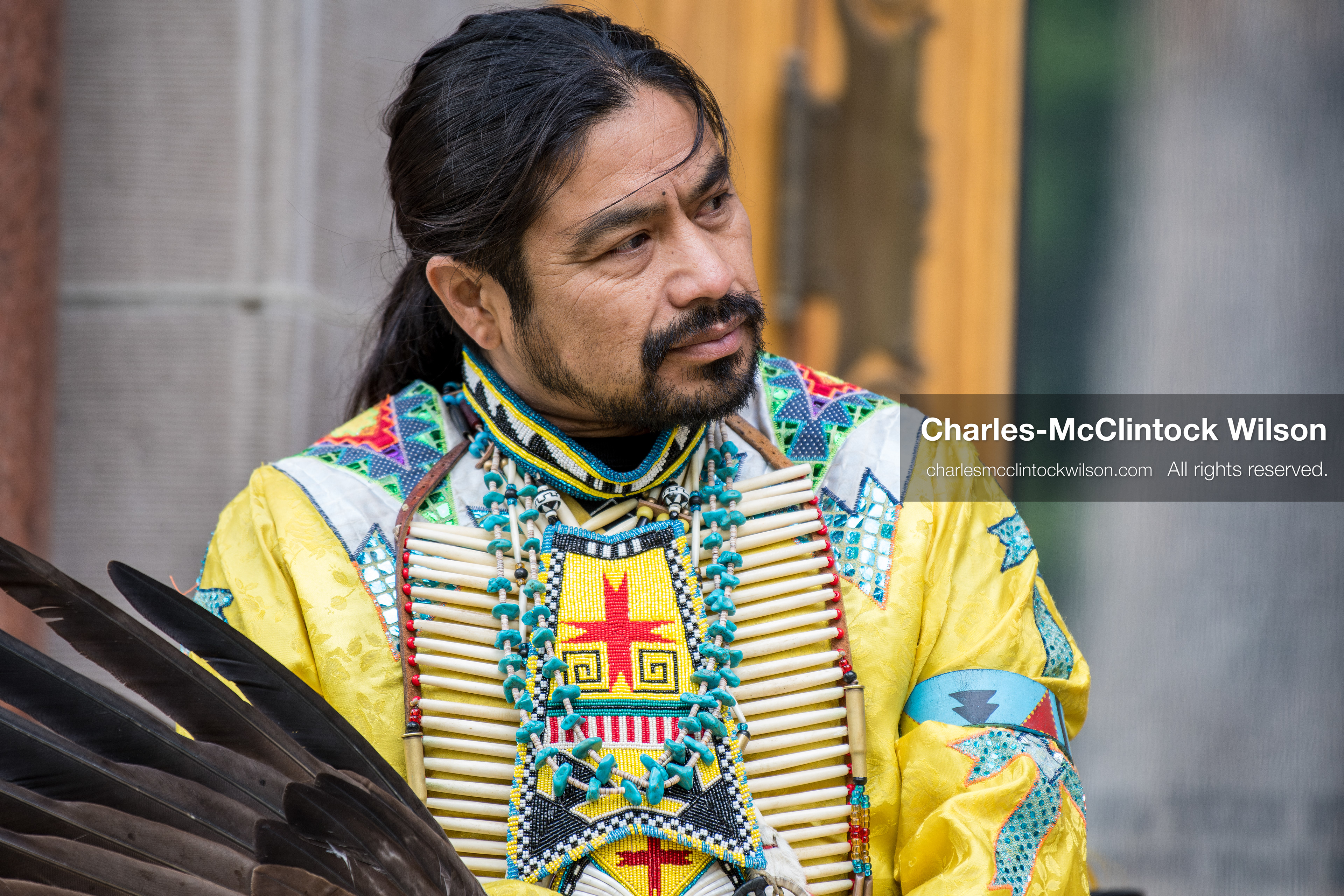 April 22, 2026, Salt Lake City, Utah, USA: Indigenous advocate CARL MOORE participates in an Earth Day event hosted by Sunrise University of Utah at the Salt Lake City and County Building. The gathering brought together students, community members, and speakers to highlight sustainability issues affecting Utah. (Credit Image: © Charles-McClintock Wilson/ZUMA Press Wire)