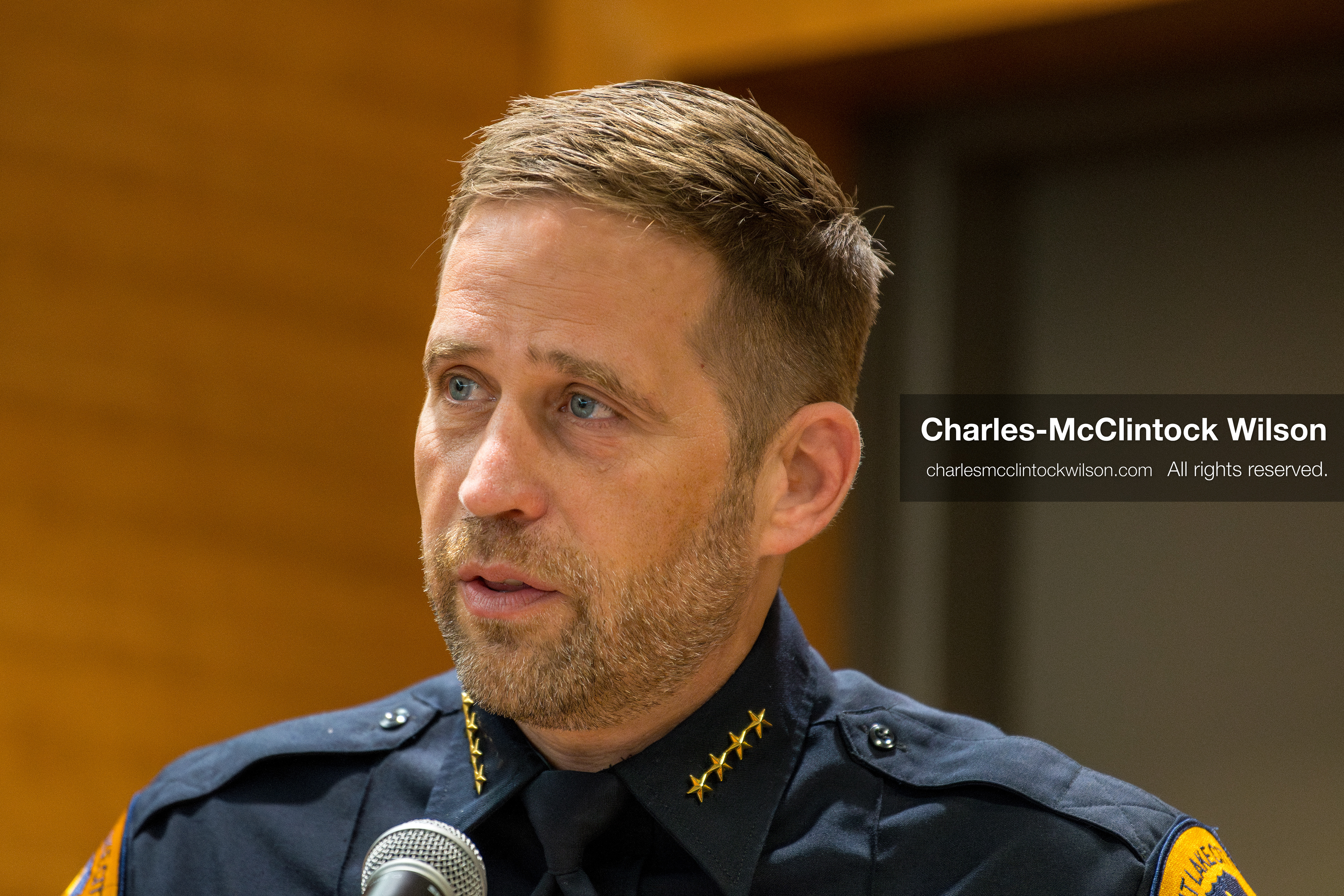 January 8, 2026, Salt Lake City, Utah, USA: Salt Lake City Police Chief BRIAN REDD speaks during a press conference at the Salt Lake City Public Safety Building in Salt Lake City, Utah, on Jan. 8, 2026. Officials provided updates on the investigation into the shooting outside an LDS meetinghouse on Redwood Road the previous night, where 38 year old Sione Vatuvei and 46 year old Vaea Tulikihihifo were killed and six others were wounded during a memorial service. Police said they have solid leads and are reviewing surveillance video and license plate reader data. (Credit Image: © Charles-McClintock Wilson/ZUMA Press Wire)