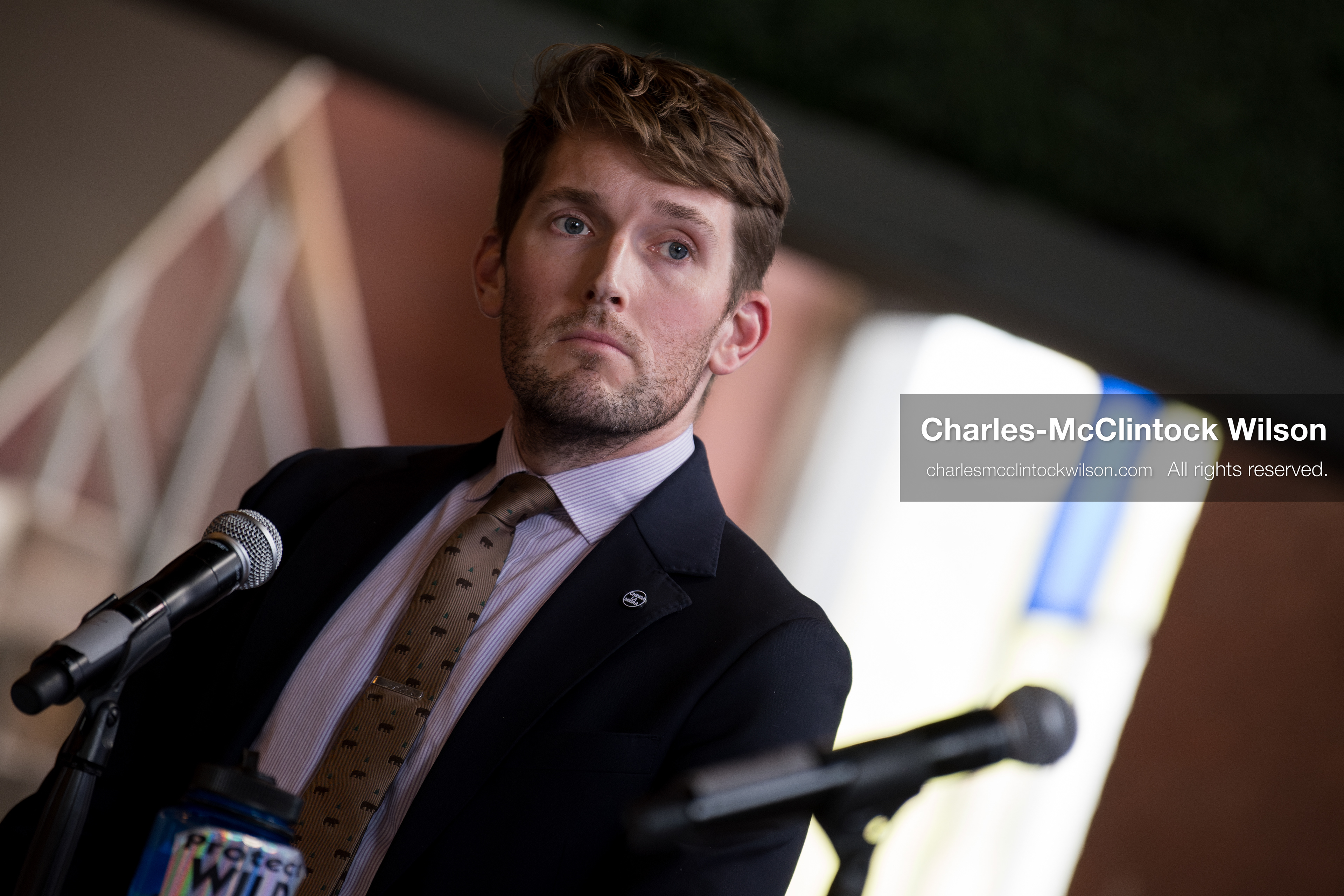 April 22, 2026, Salt Lake City, Utah, USA: Utah state senator NATE BLOUIN, a candidate for the Democratic nomination in the Utah 1st Congressional District, listens during the Earth Day 1st District Candidate Debate at Church and State Marketplace in Salt Lake City. The event, hosted by Stewardship Utah, brought together candidates to discuss environmental and policy issues ahead of the 2026 election. (Credit Image: © Charles-McClintock Wilson/ZUMA Press Wire)
